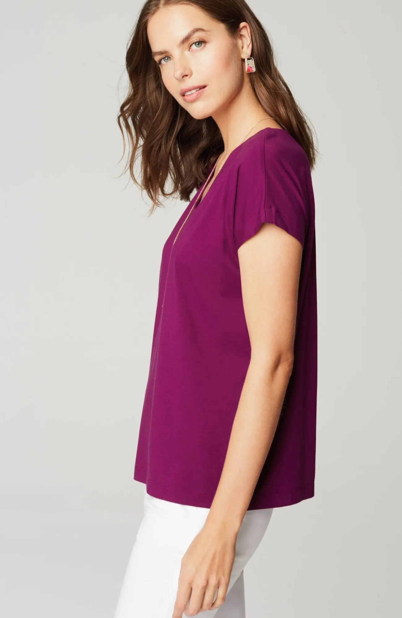 J.Jill Luxe Supima® Pleat-Back Tee Online