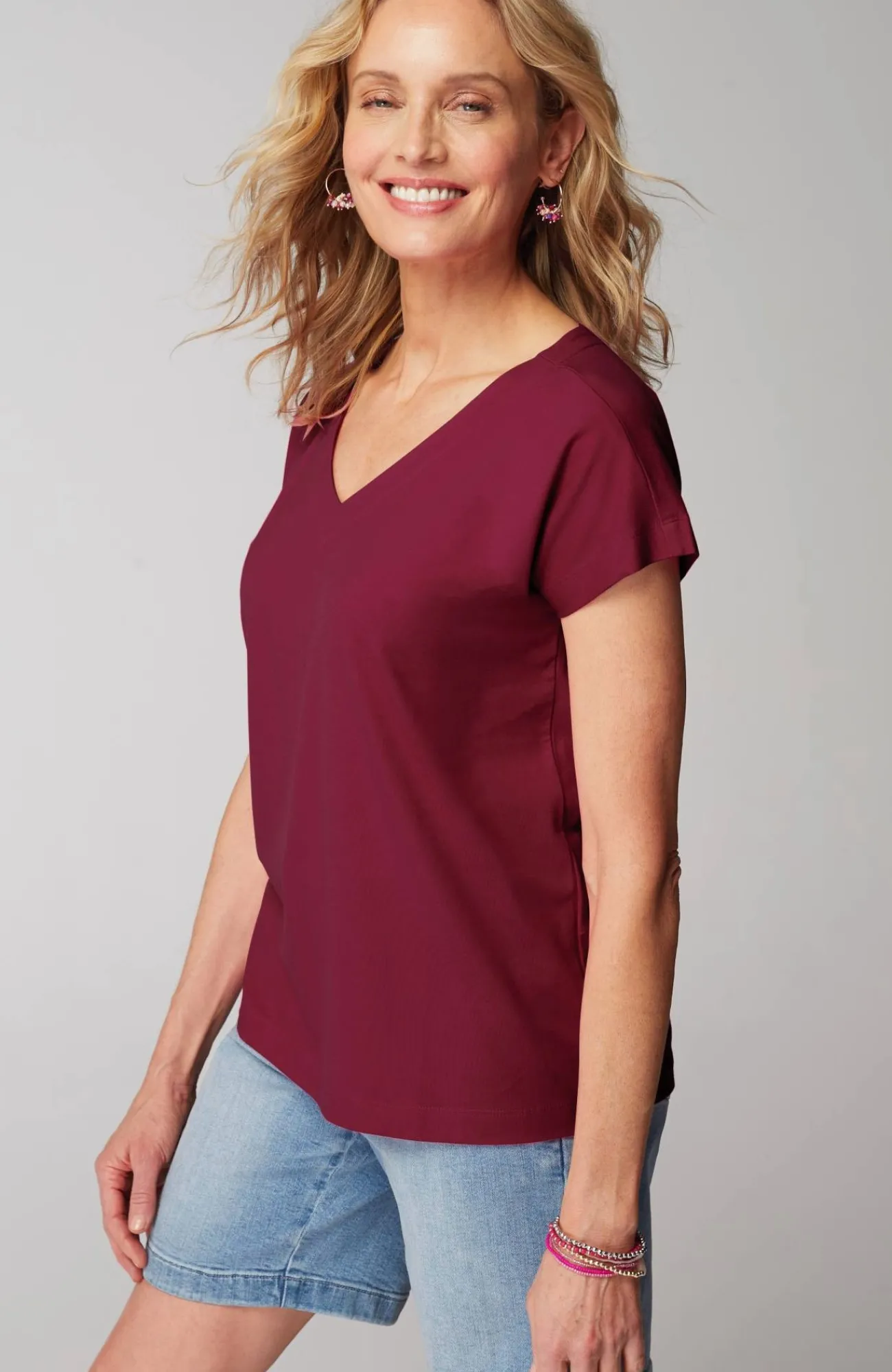 J.Jill Luxe Supima® Pleat-Back Tee Online