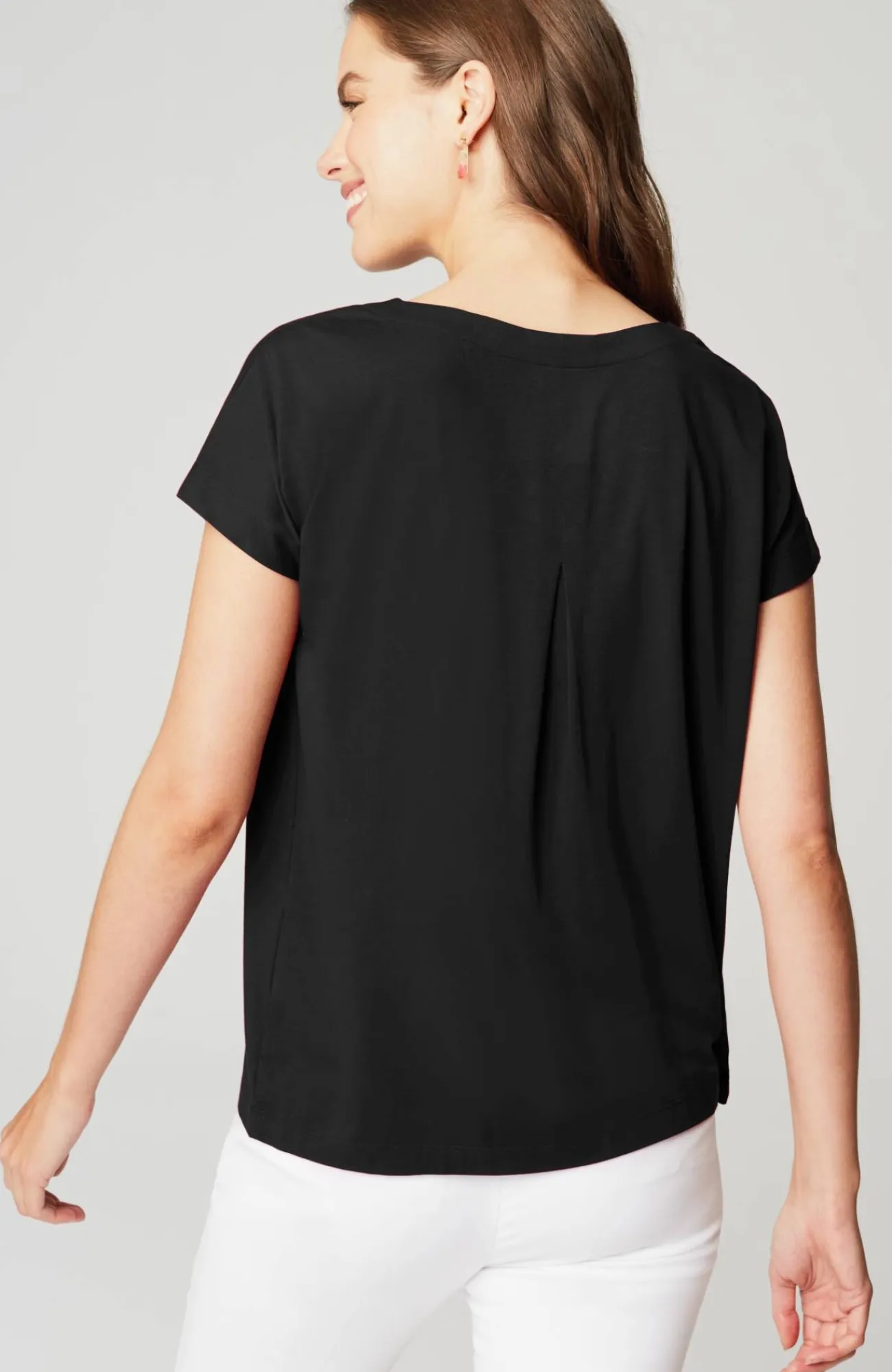 J.Jill Luxe Supima® Pleat-Back Tee Online