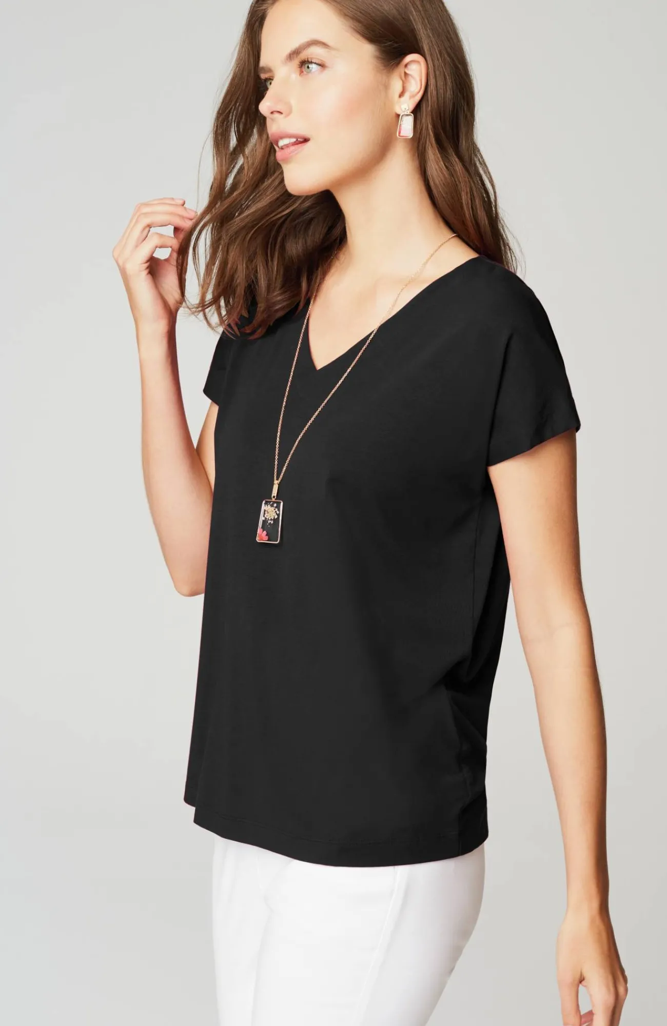 J.Jill Luxe Supima® Pleat-Back Tee Online