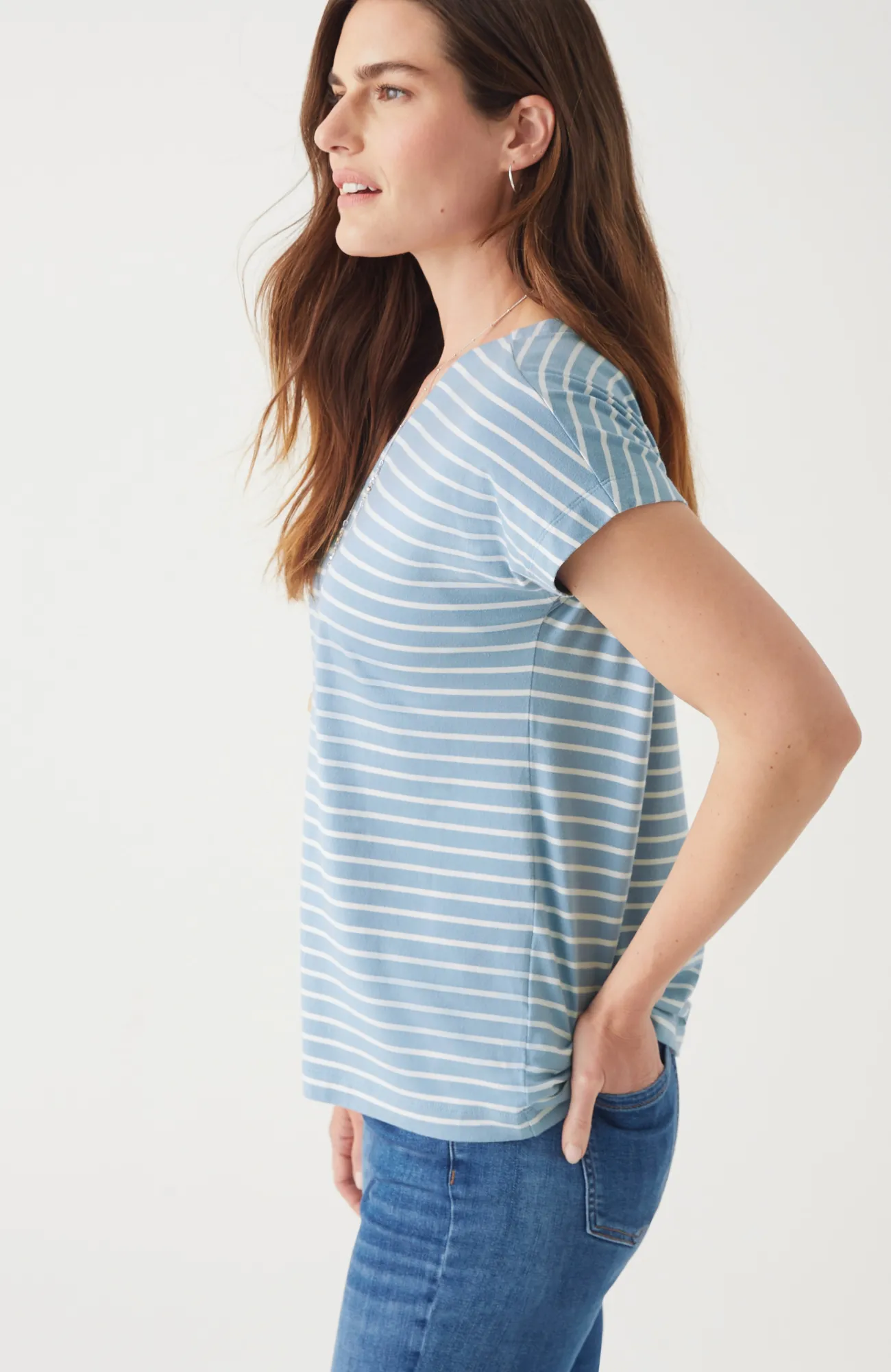 J.Jill Luxe Supima® Pleat-Back Tee Online