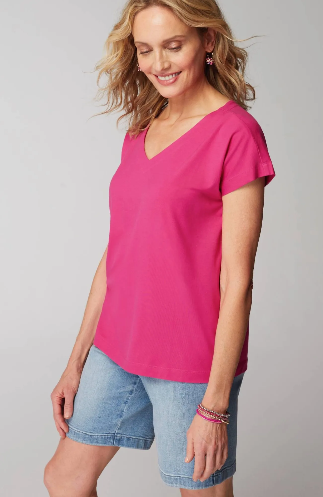 J.Jill Luxe Supima® Pleat-Back Tee Online