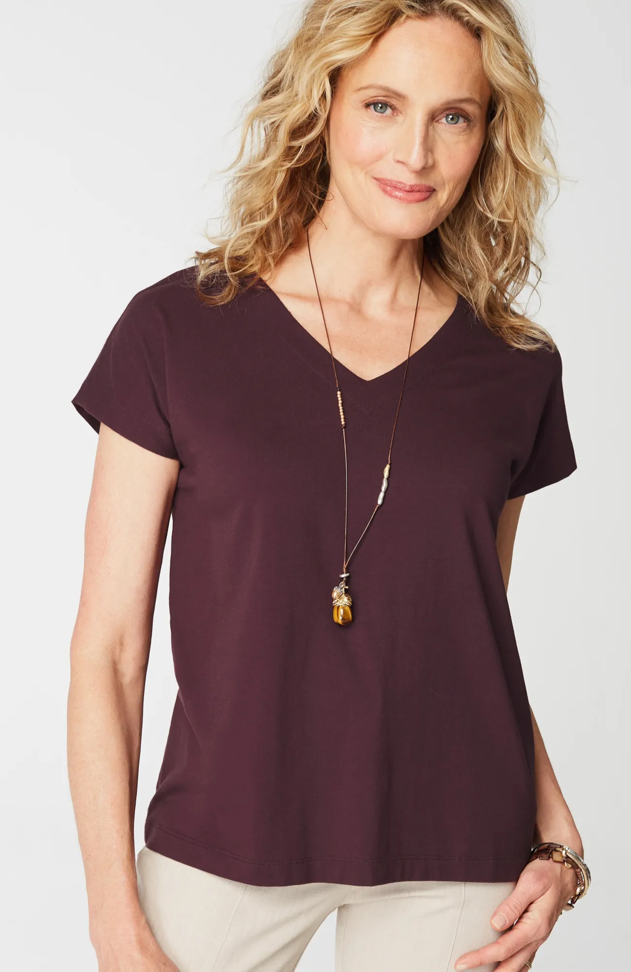 J.Jill Luxe Supima® Pleat-Back Tee Online