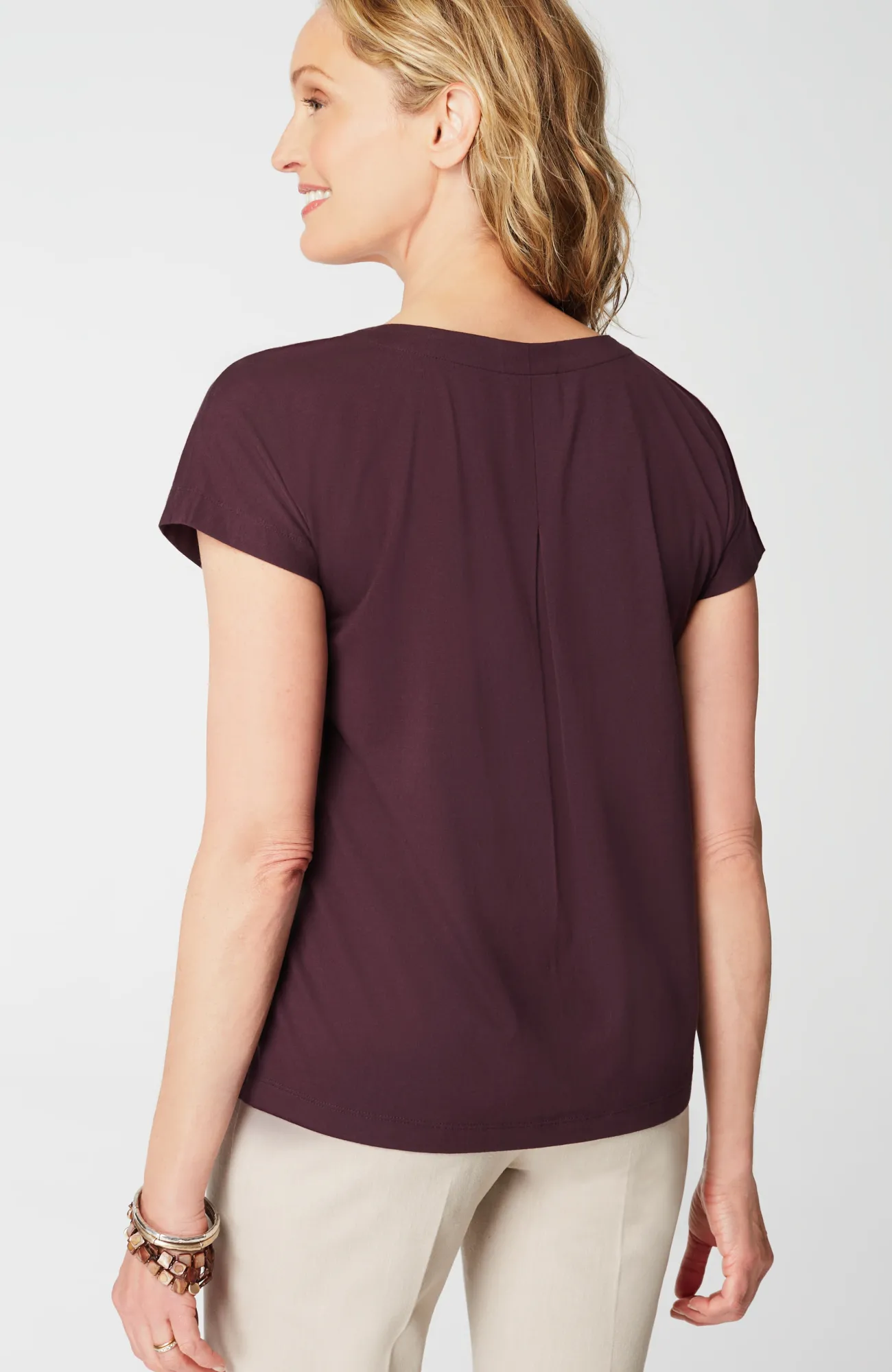 J.Jill Luxe Supima® Pleat-Back Tee Online