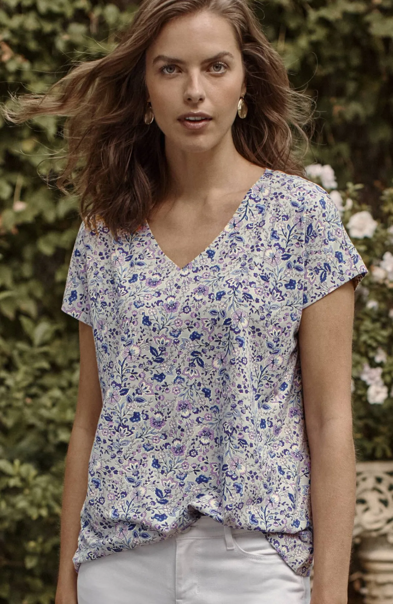 J.Jill Luxe Supima® Pleat-Back Tee Online