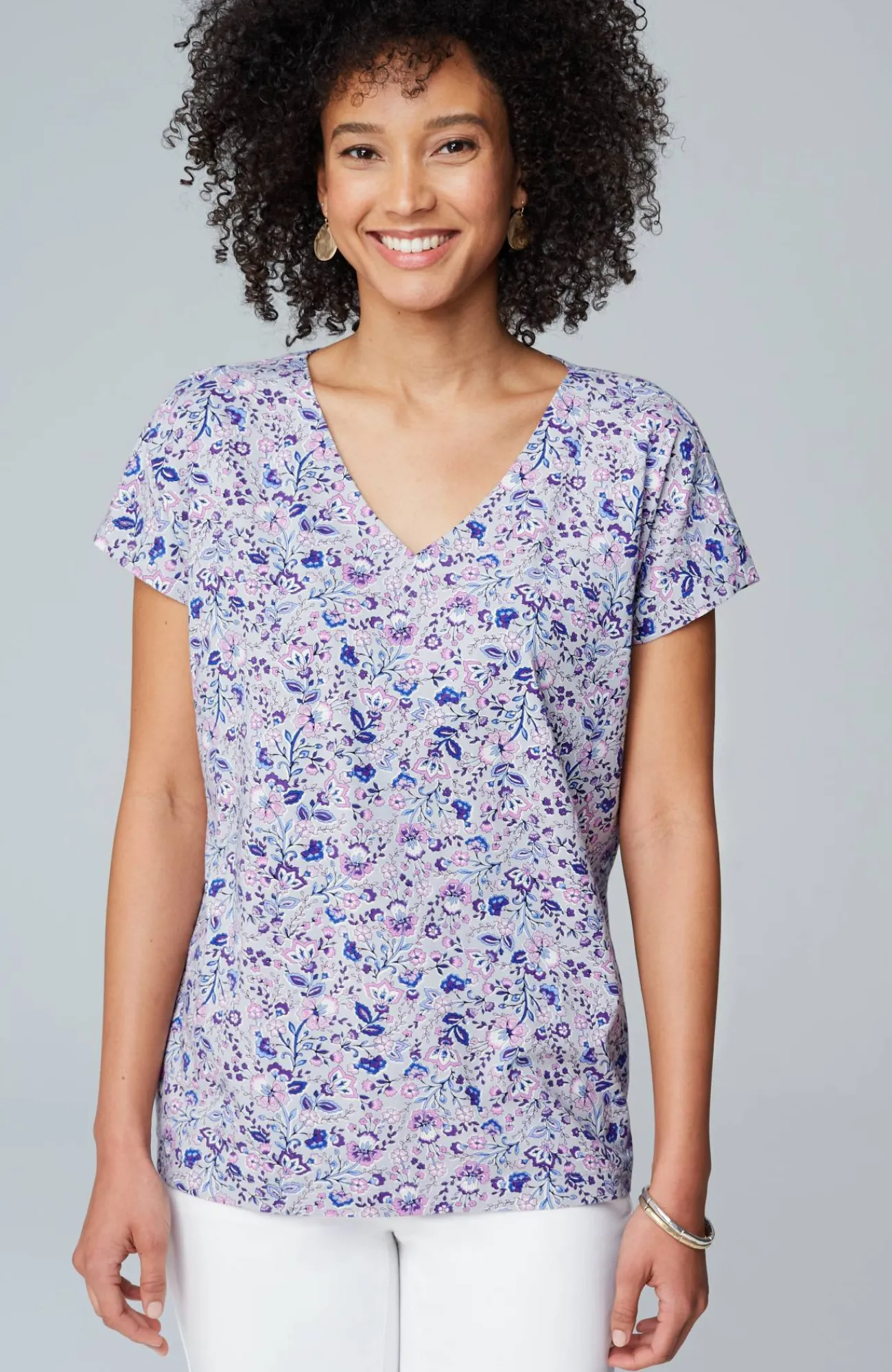 J.Jill Luxe Supima® Pleat-Back Tee Online