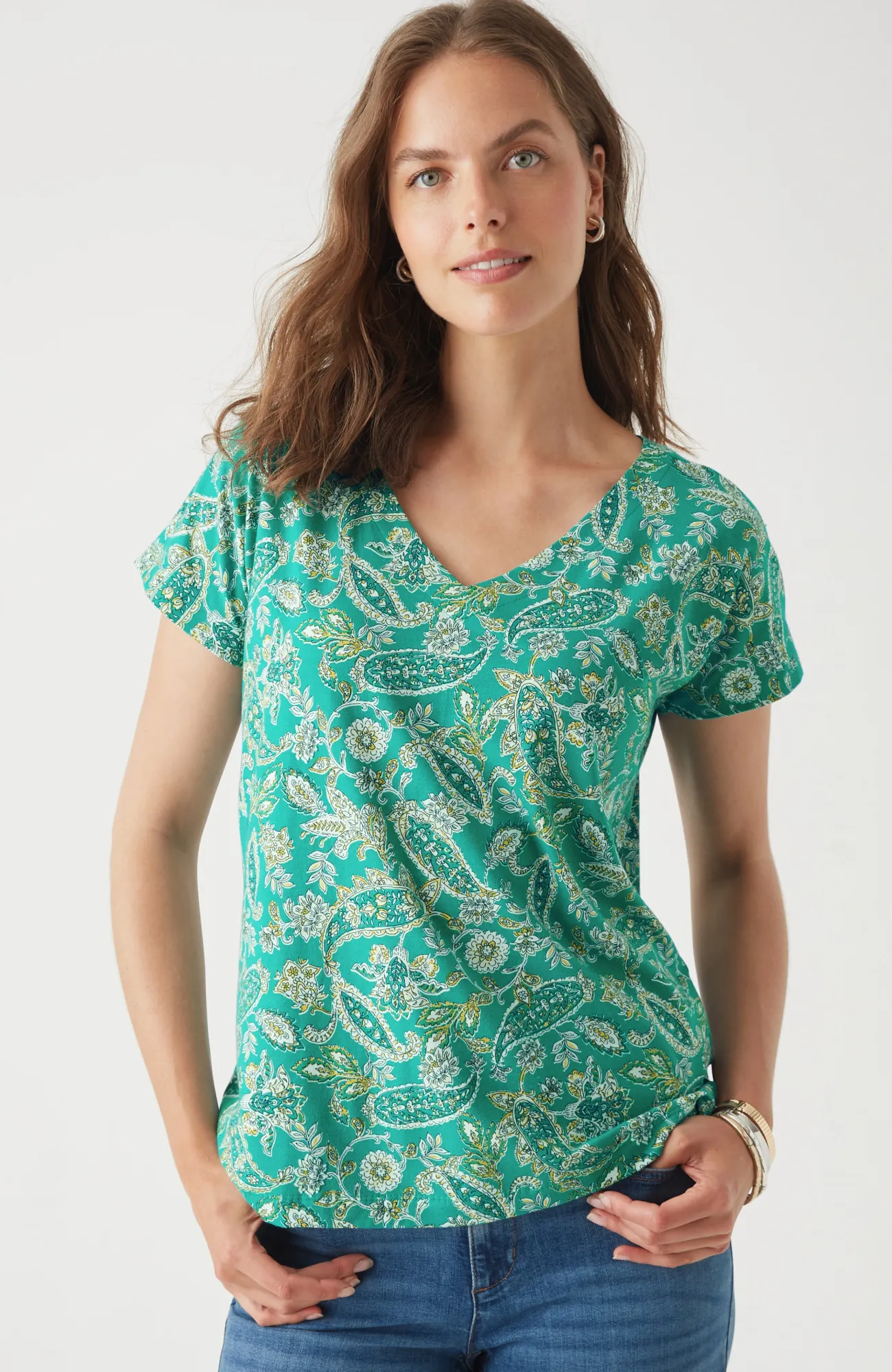 J.Jill Luxe Supima® Pleat-Back Tee Online