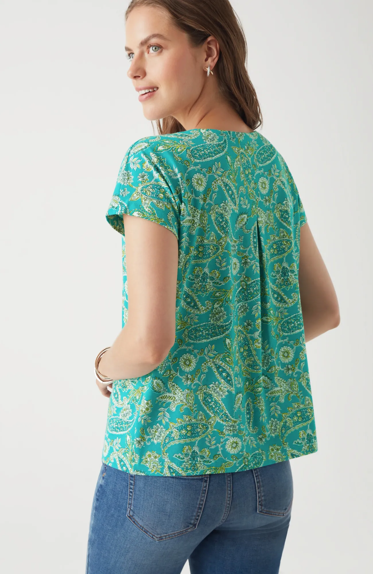 J.Jill Luxe Supima® Pleat-Back Tee Online