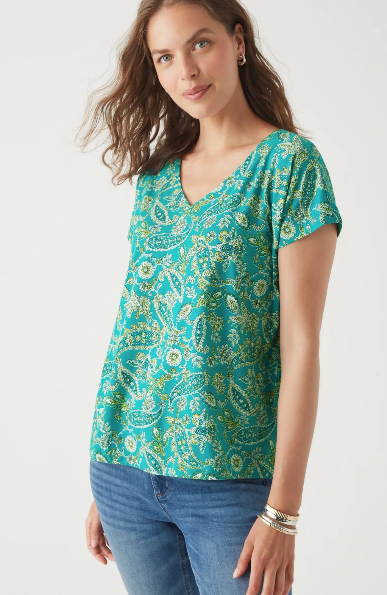 J.Jill Luxe Supima® Pleat-Back Tee Online