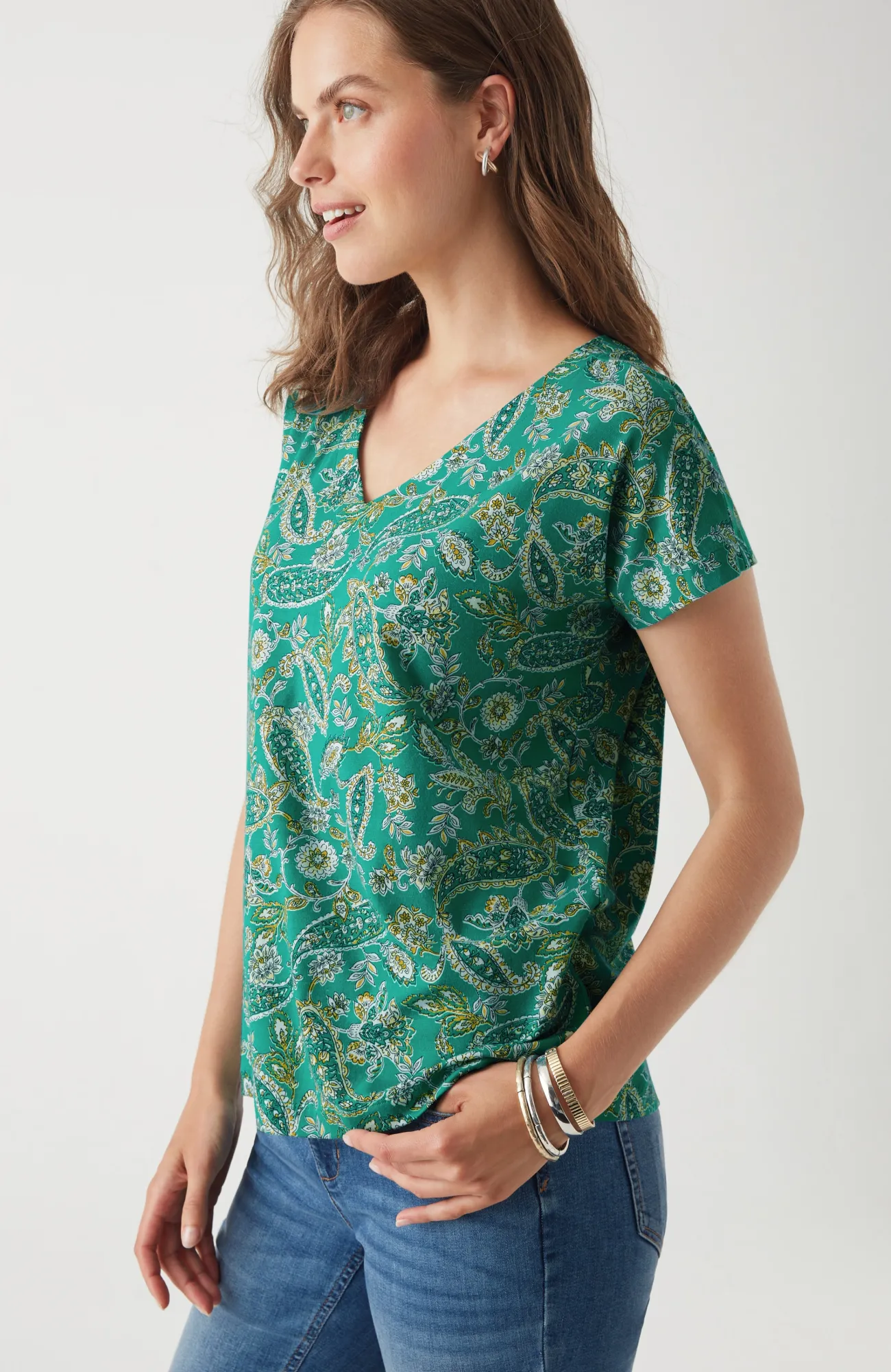J.Jill Luxe Supima® Pleat-Back Tee Online