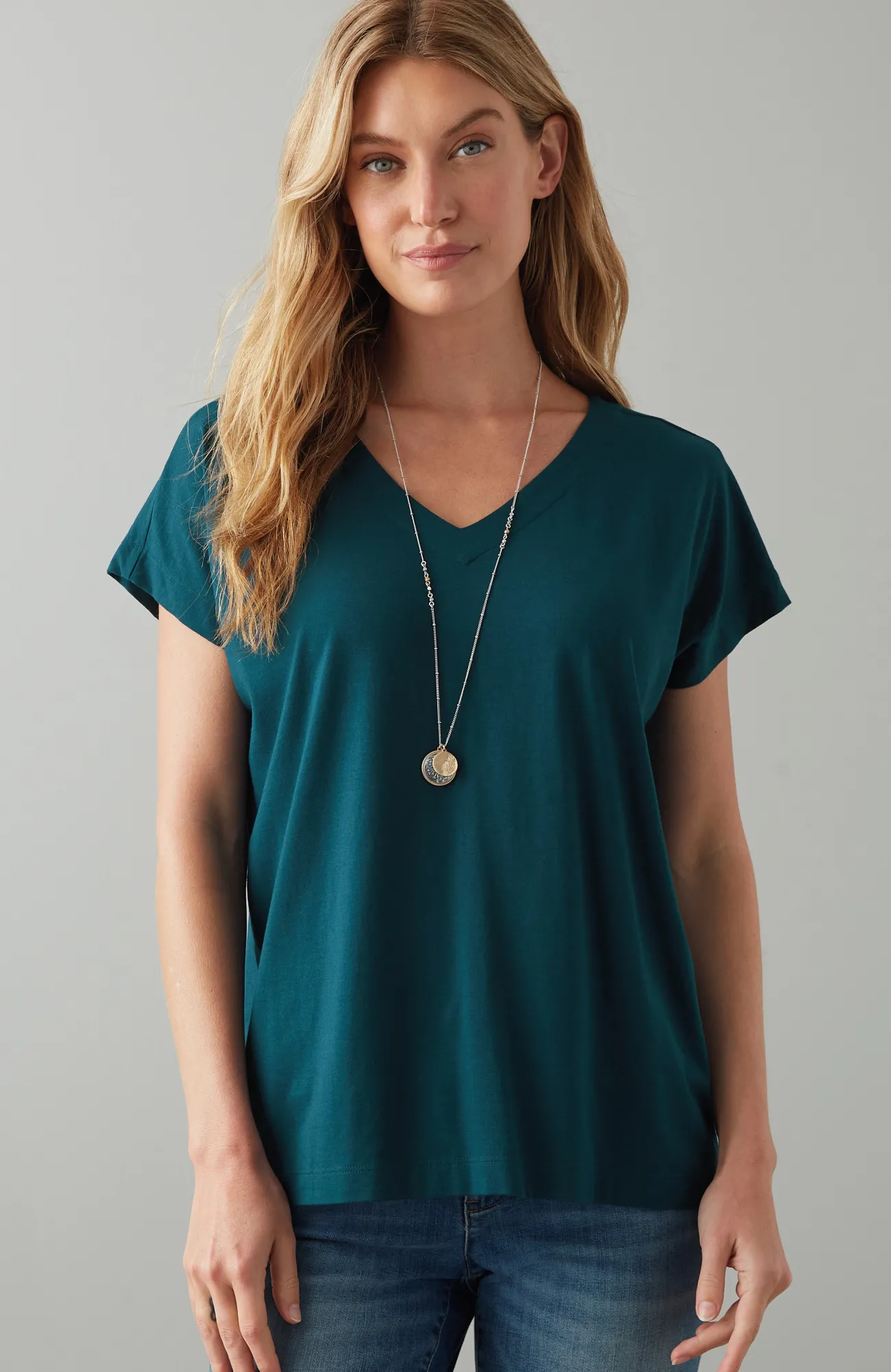 J.Jill Luxe Supima® Pleat-Back Tee Online
