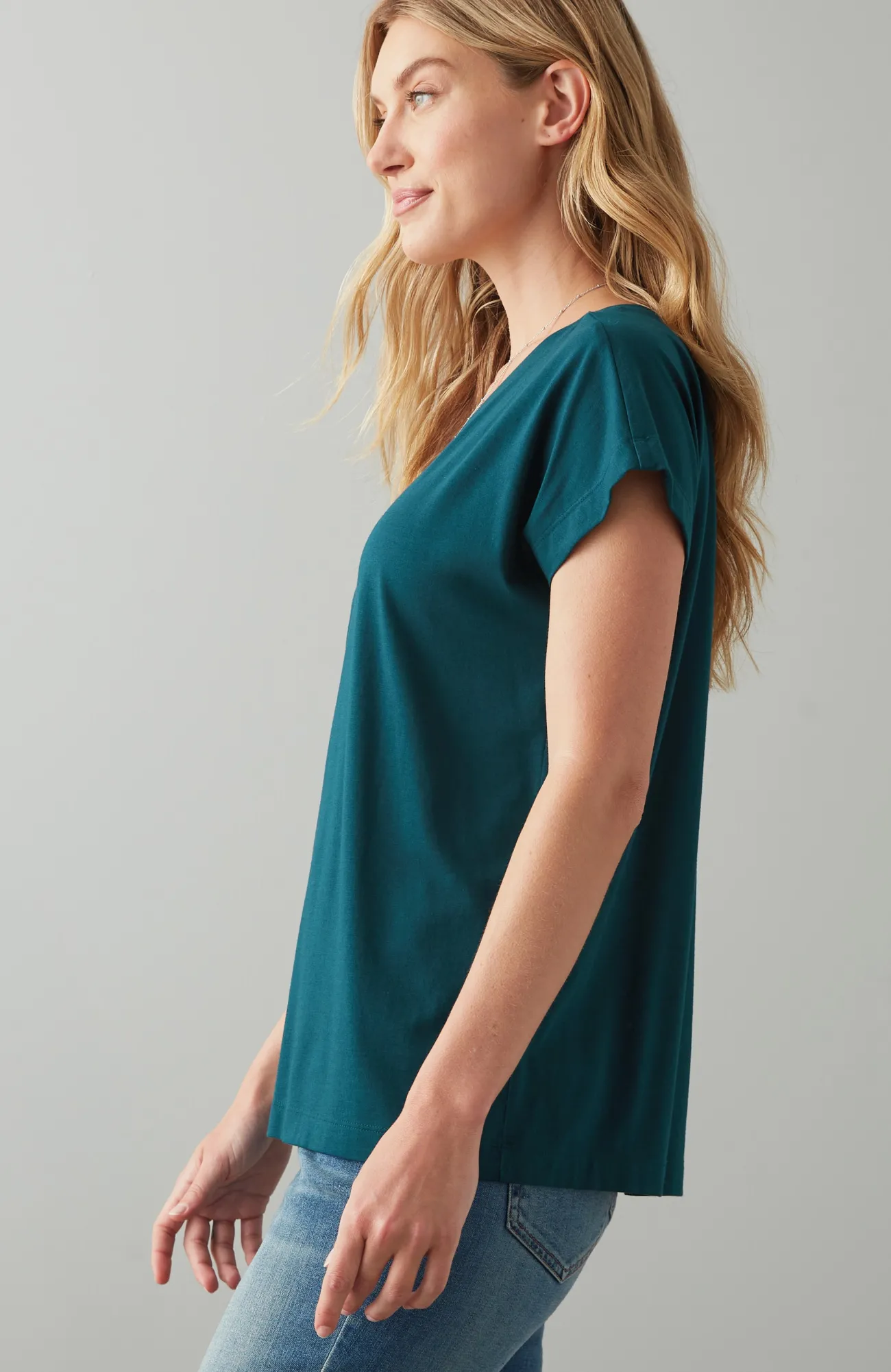 J.Jill Luxe Supima® Pleat-Back Tee Online
