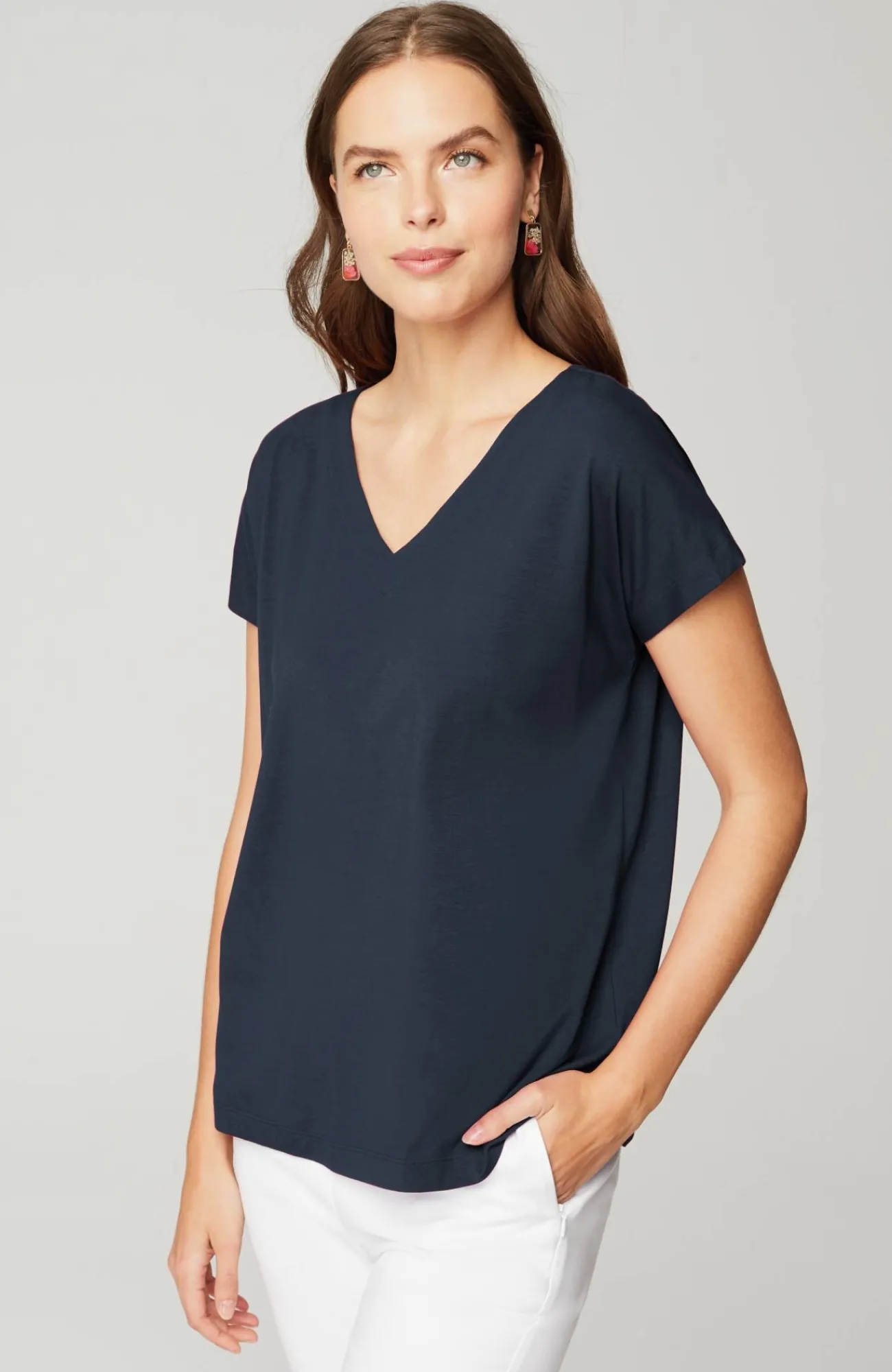 J.Jill Luxe Supima® Pleat-Back Tee Online