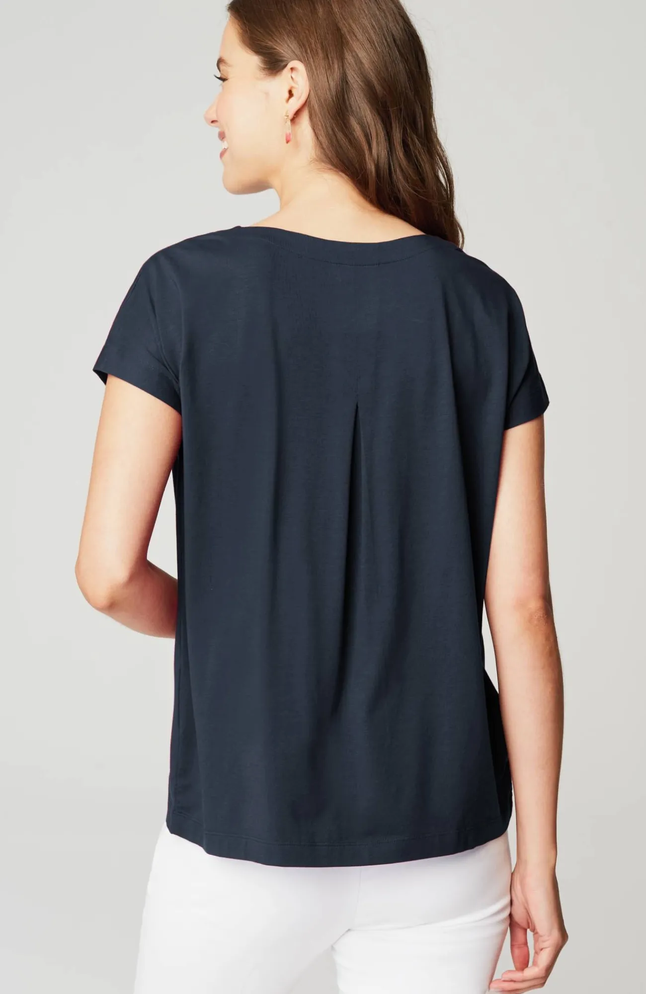 J.Jill Luxe Supima® Pleat-Back Tee Online
