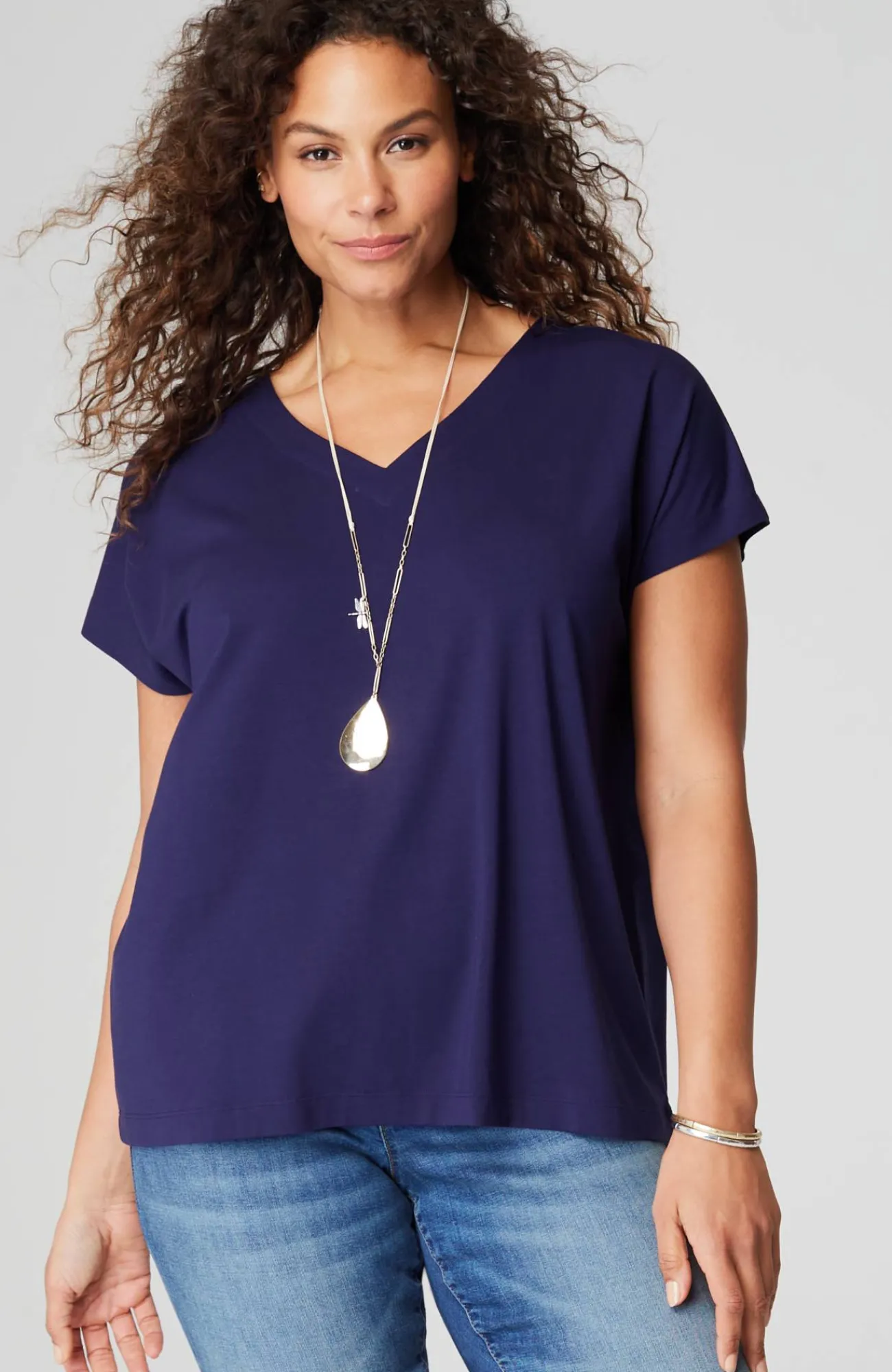 J.Jill Luxe Supima® Pleat-Back Tee Online