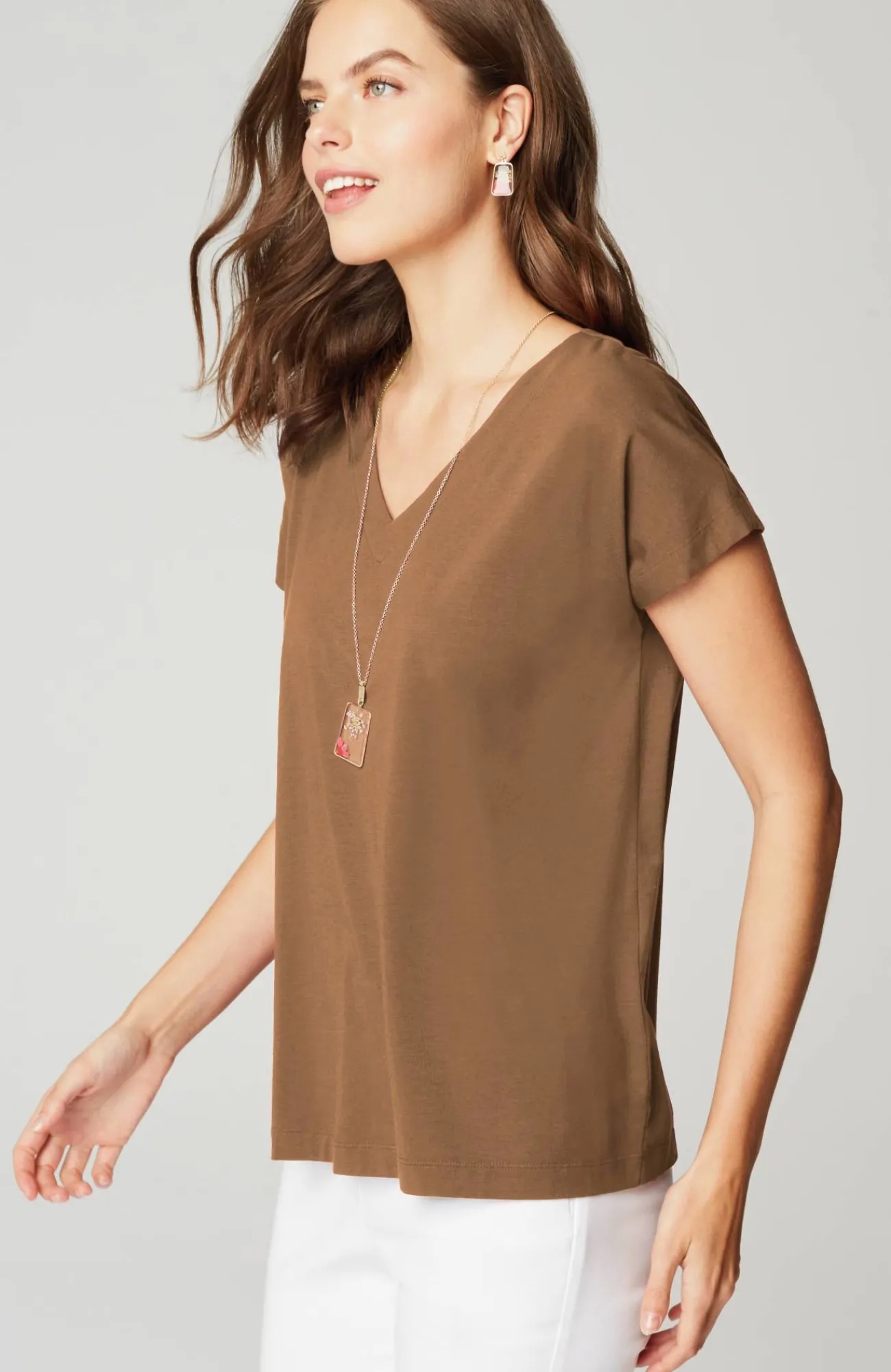 J.Jill Luxe Supima® Pleat-Back Tee Online
