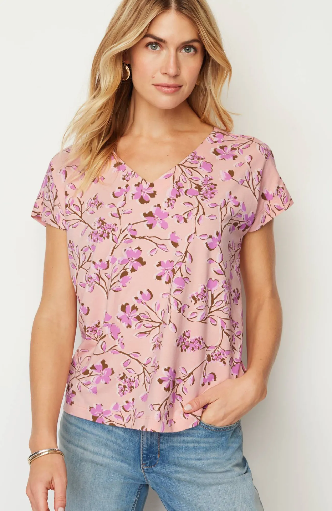 J.Jill Luxe Supima® Pleat-Back Tee Online