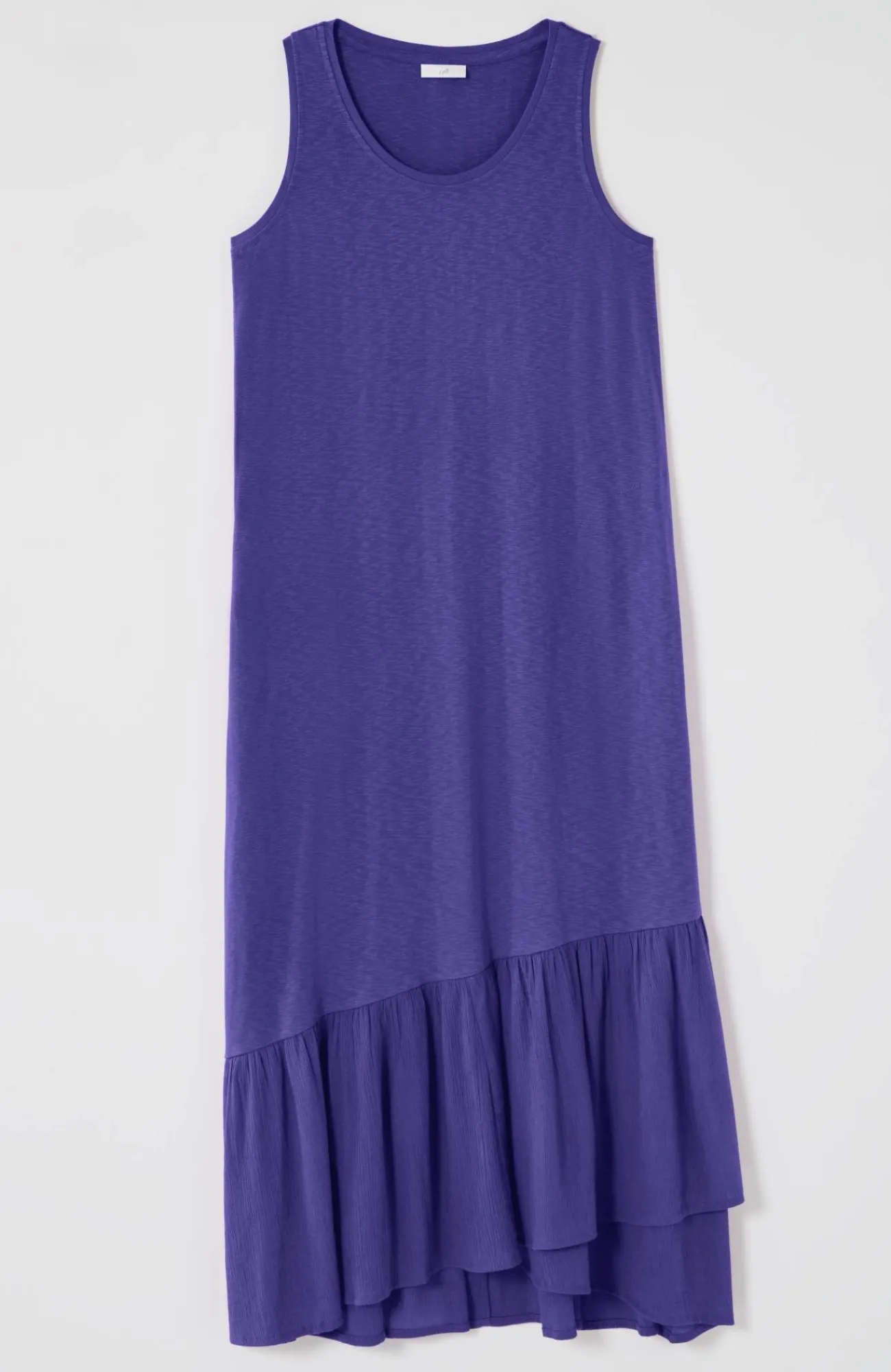 J.Jill Mixed-Media Flounced-Hem Knit Dress Hot