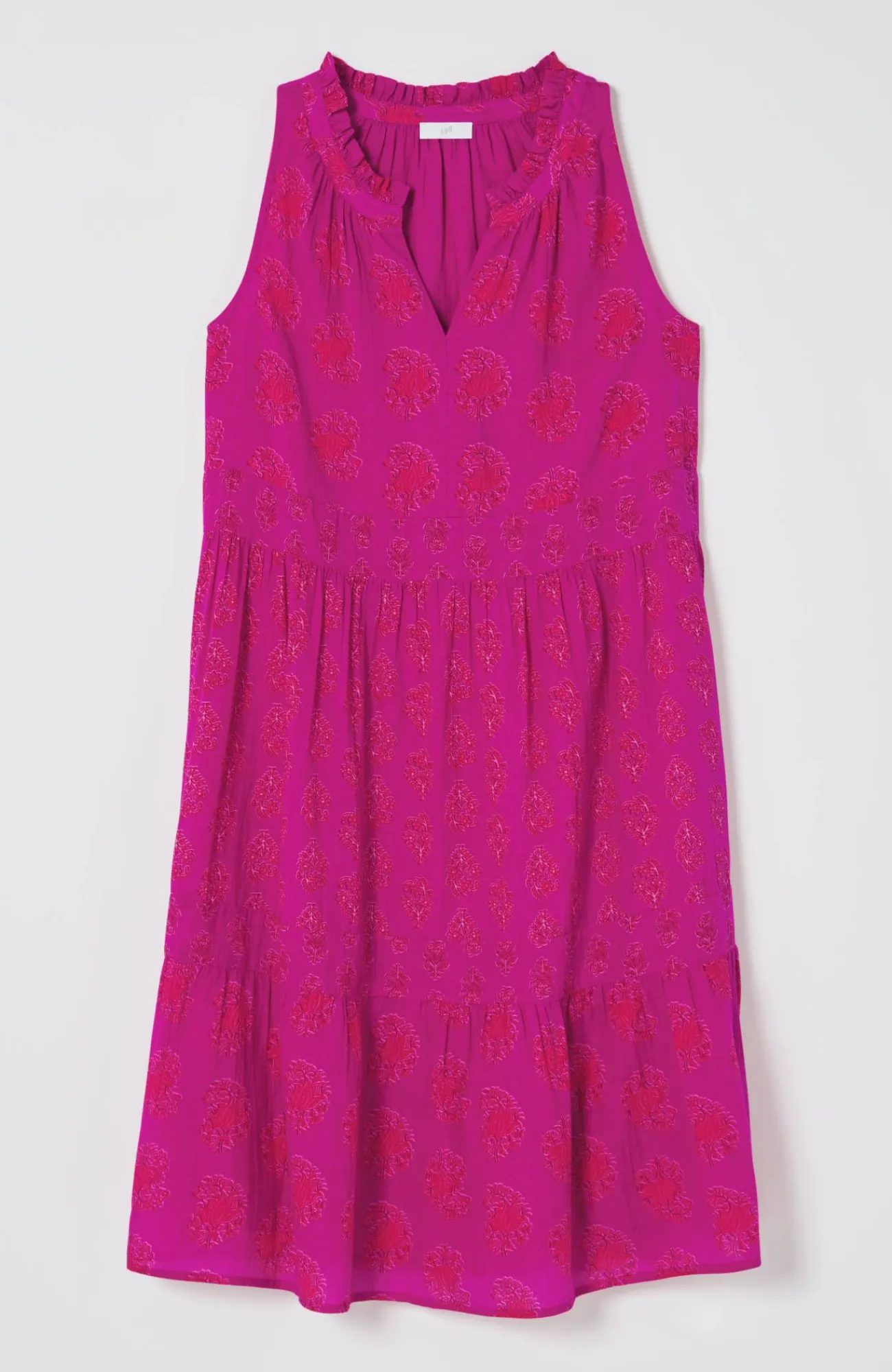 J.Jill Mixed-Print A-Line Dress Fruit Punch Floral Stamp Mix Best Sale