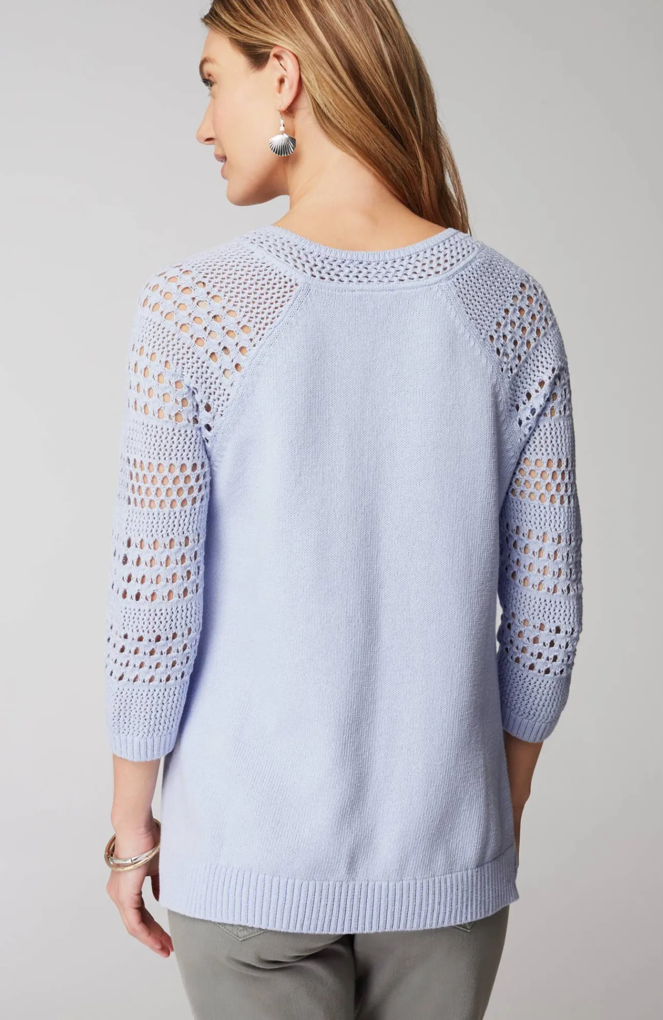 J.Jill Open-Stitch-Sleeves Sweater Sale