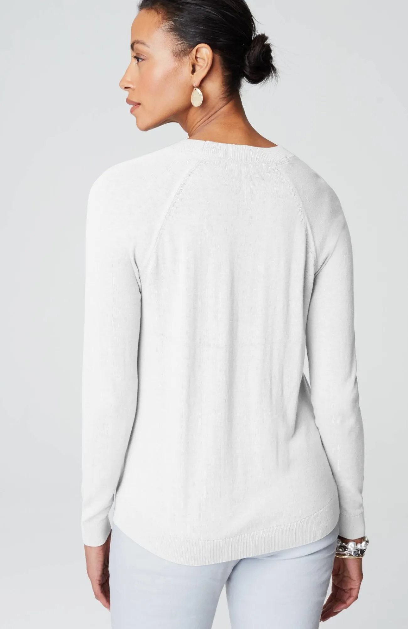 J.Jill Organically Grown Cotton V-Neck Cardi Hot