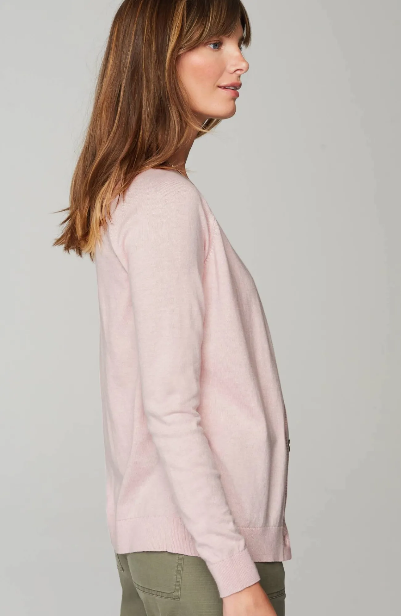 J.Jill Organically Grown Cotton V-Neck Cardi Hot