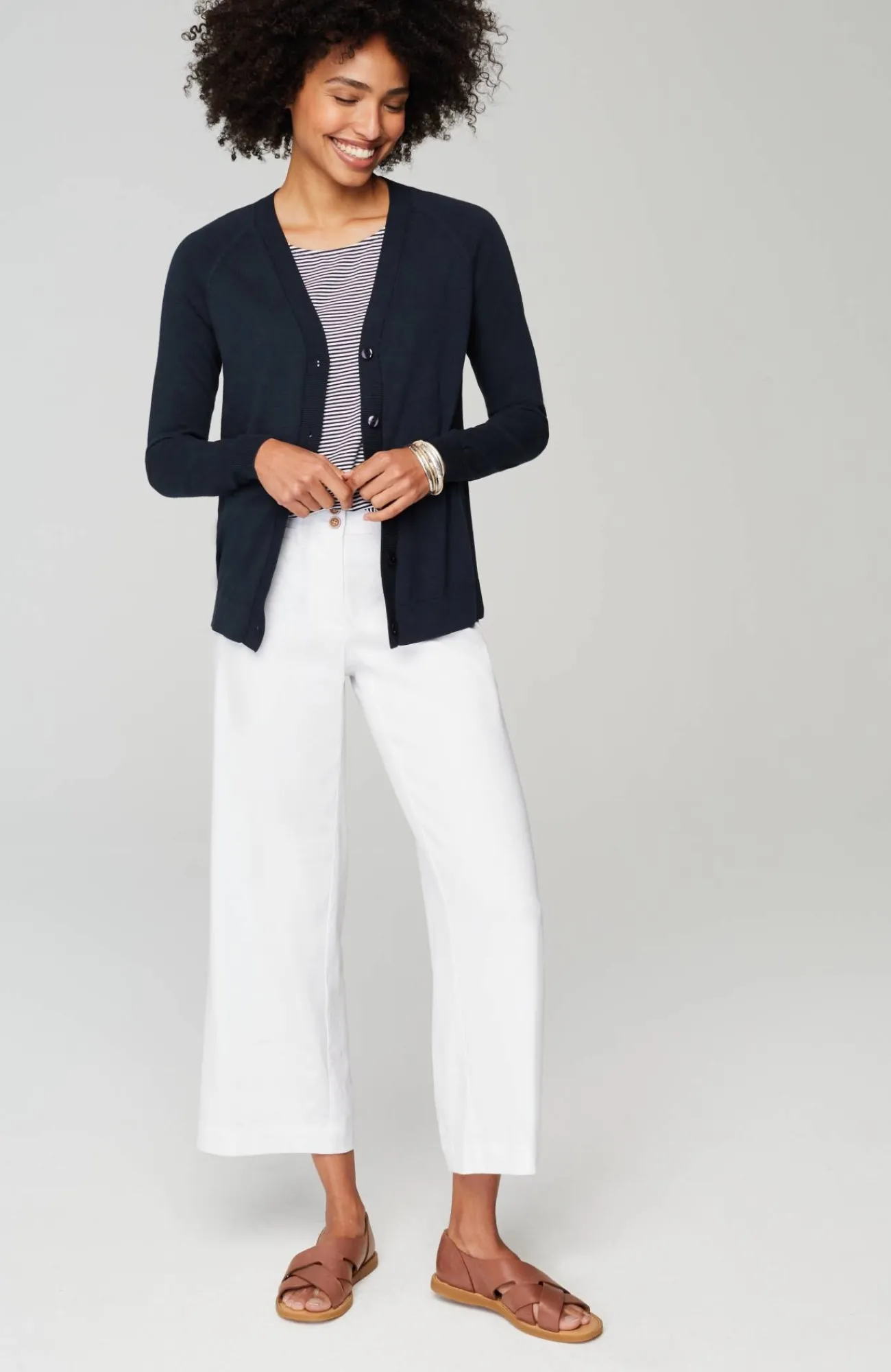 J.Jill Organically Grown Cotton V-Neck Cardi Hot