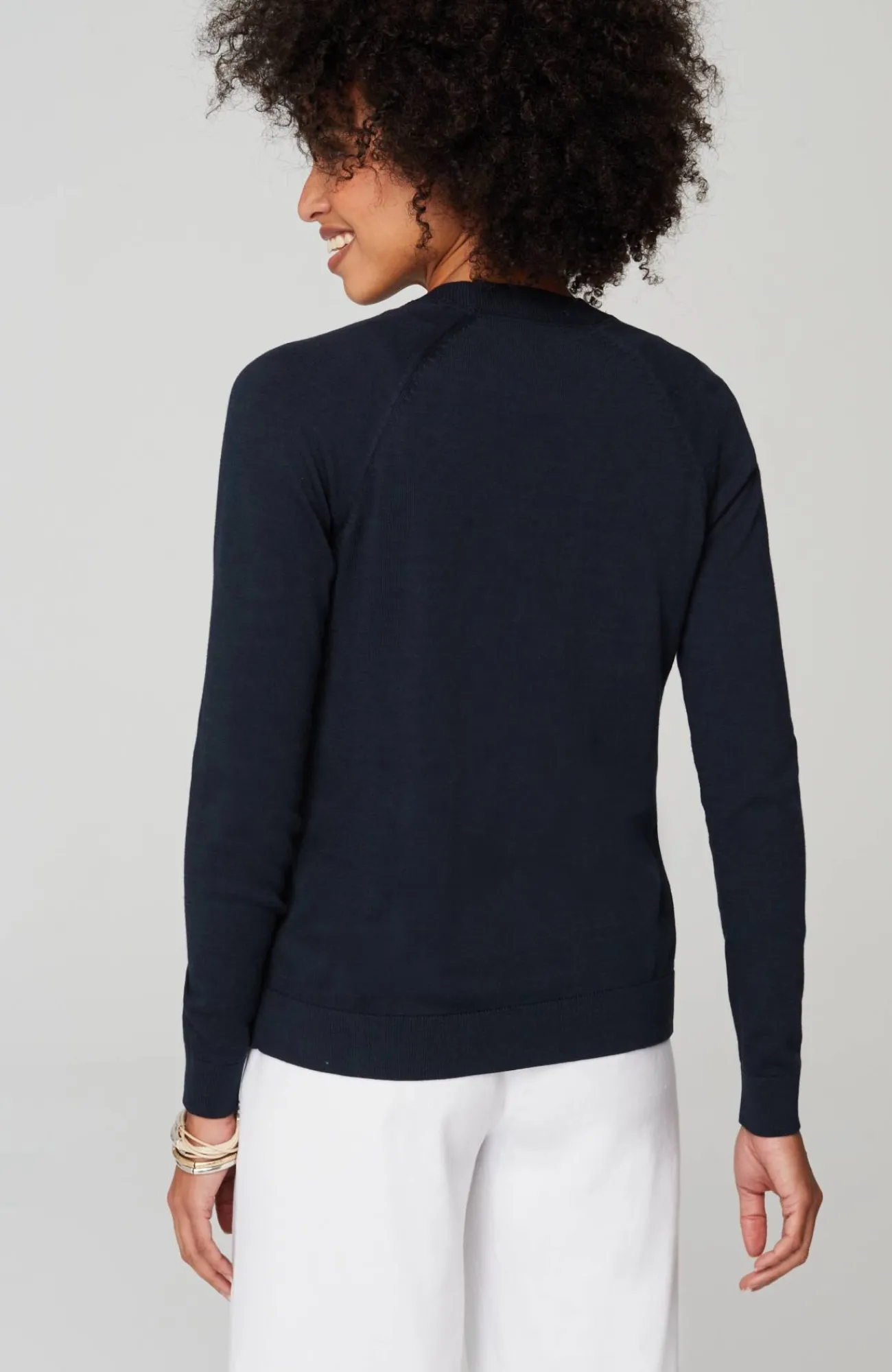 J.Jill Organically Grown Cotton V-Neck Cardi Hot