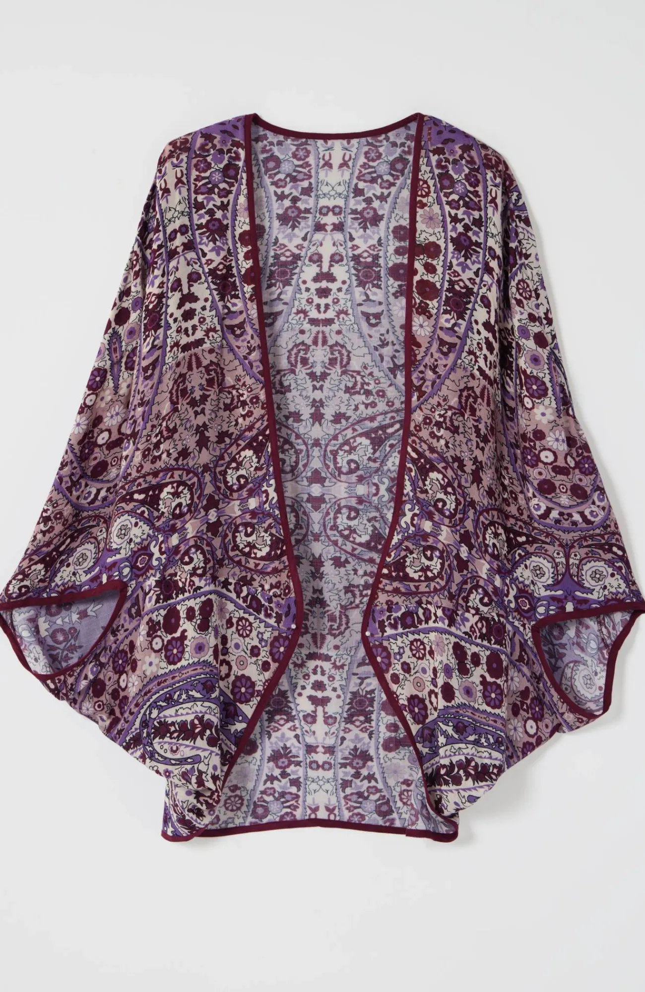 J.Jill Paisley-Printed Shrug Cranberry Multi Online