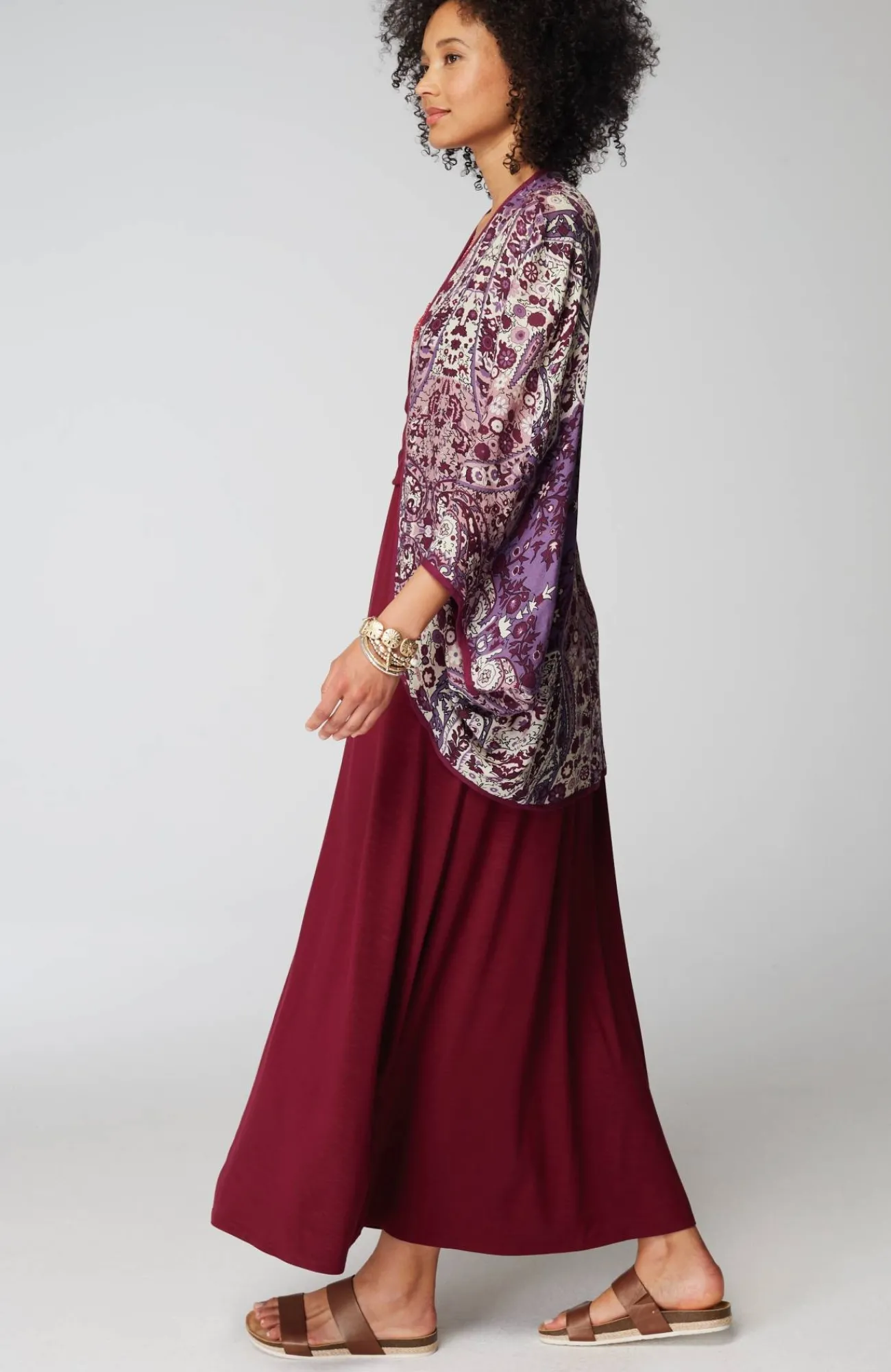 J.Jill Paisley-Printed Shrug Cranberry Multi Online