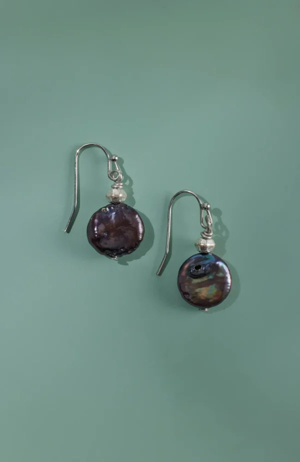 J.Jill Peacock Pearl Drop Earrings Purple Hot