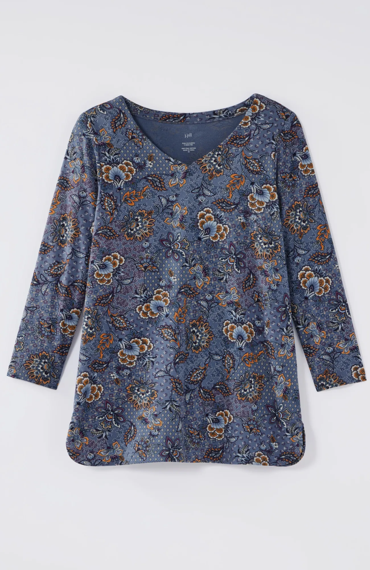 J.Jill Pima 3/4-Sleeve V-Neck Tee Cheap