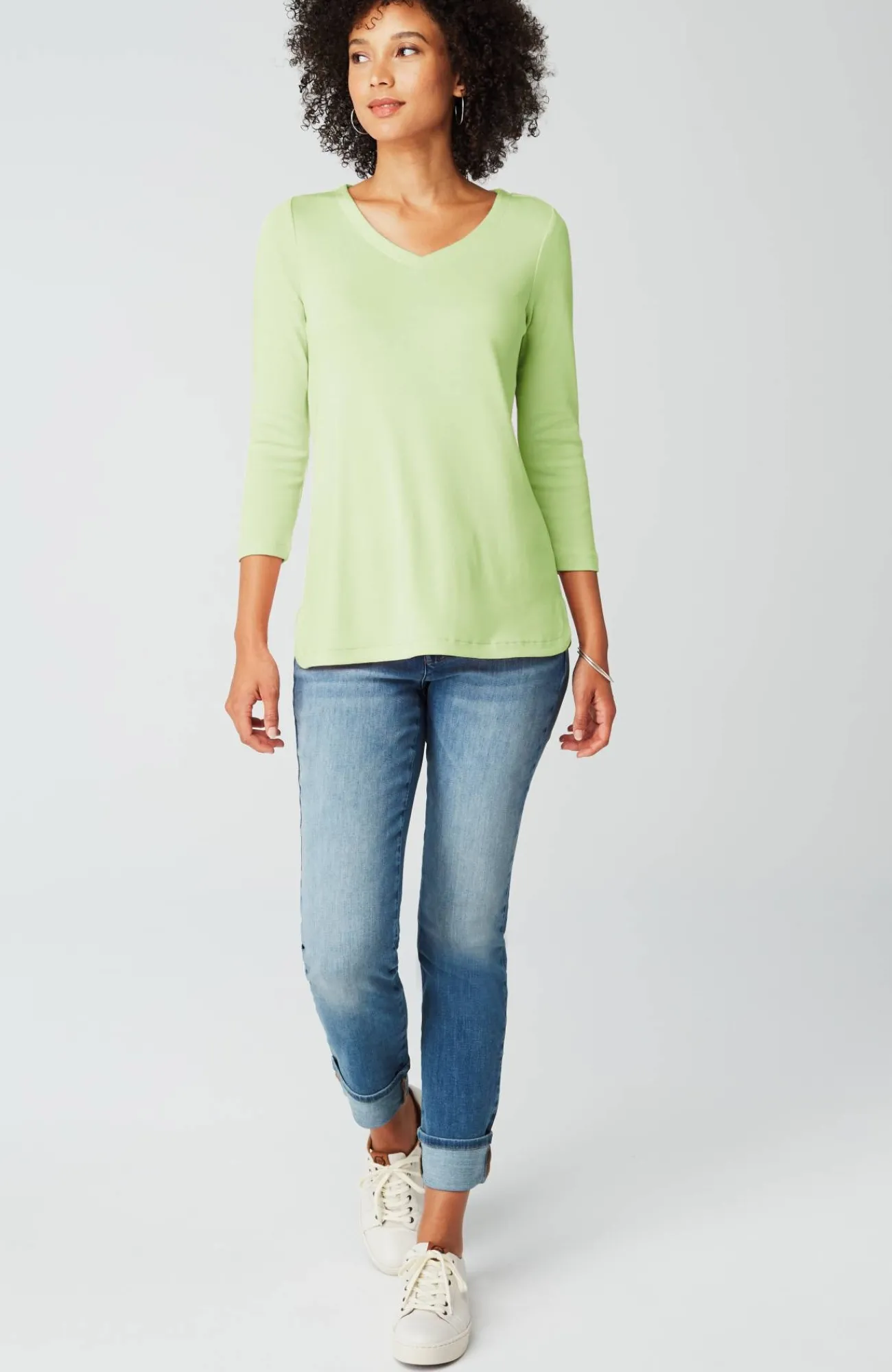 J.Jill Pima 3/4-Sleeve V-Neck Tee Cheap