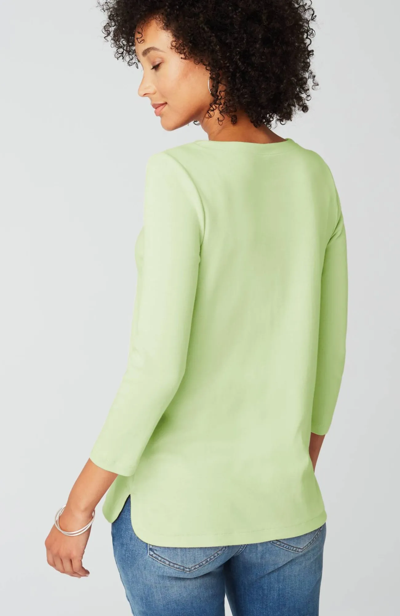 J.Jill Pima 3/4-Sleeve V-Neck Tee Cheap