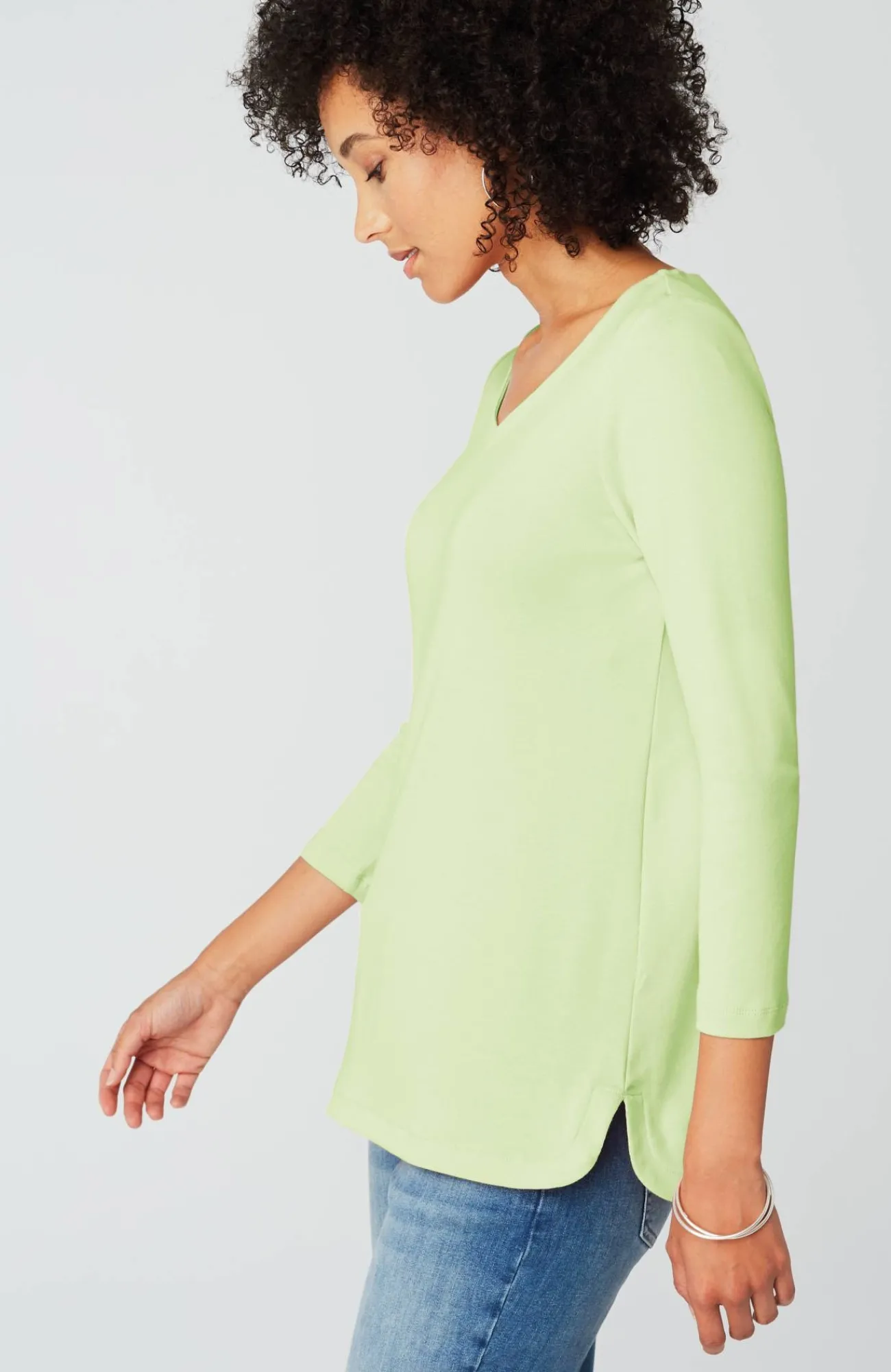 J.Jill Pima 3/4-Sleeve V-Neck Tee Cheap