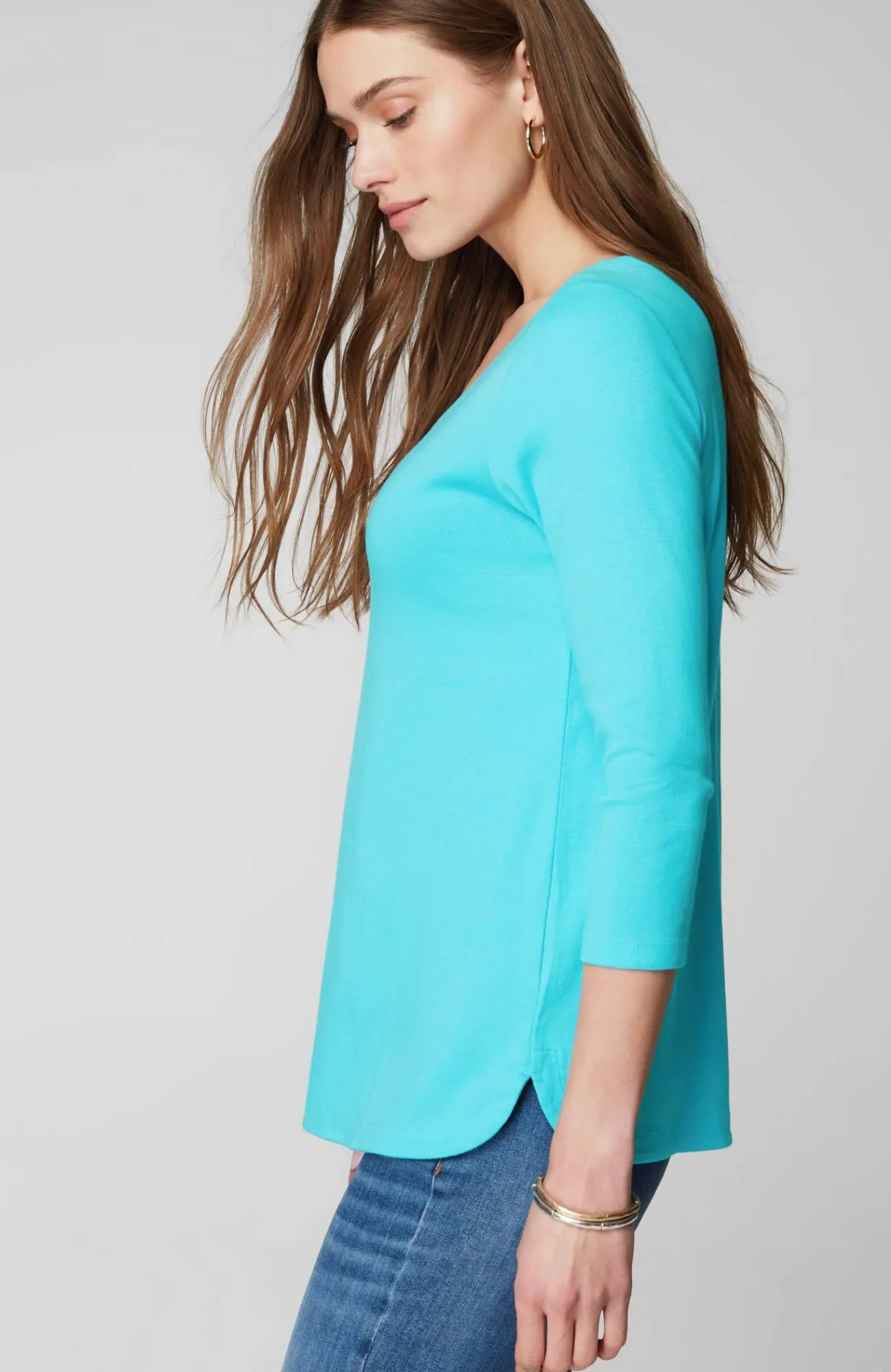 J.Jill Pima 3/4-Sleeve V-Neck Tee Cheap