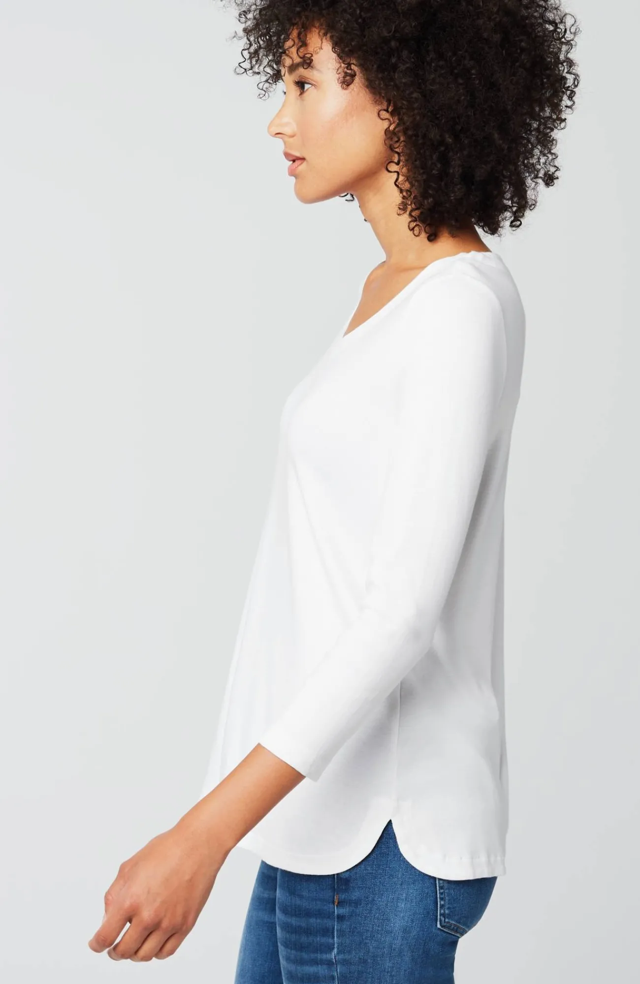 J.Jill Pima 3/4-Sleeve V-Neck Tee Cheap