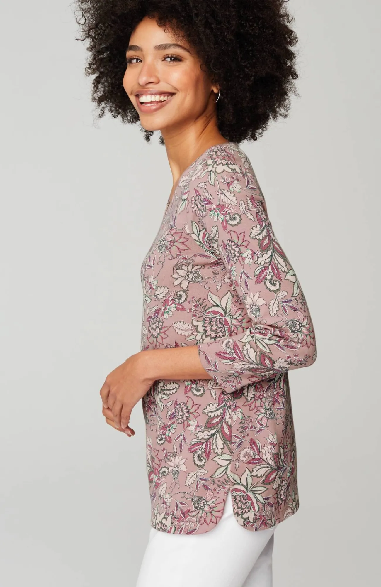 J.Jill Pima 3/4-Sleeve V-Neck Tee Cheap