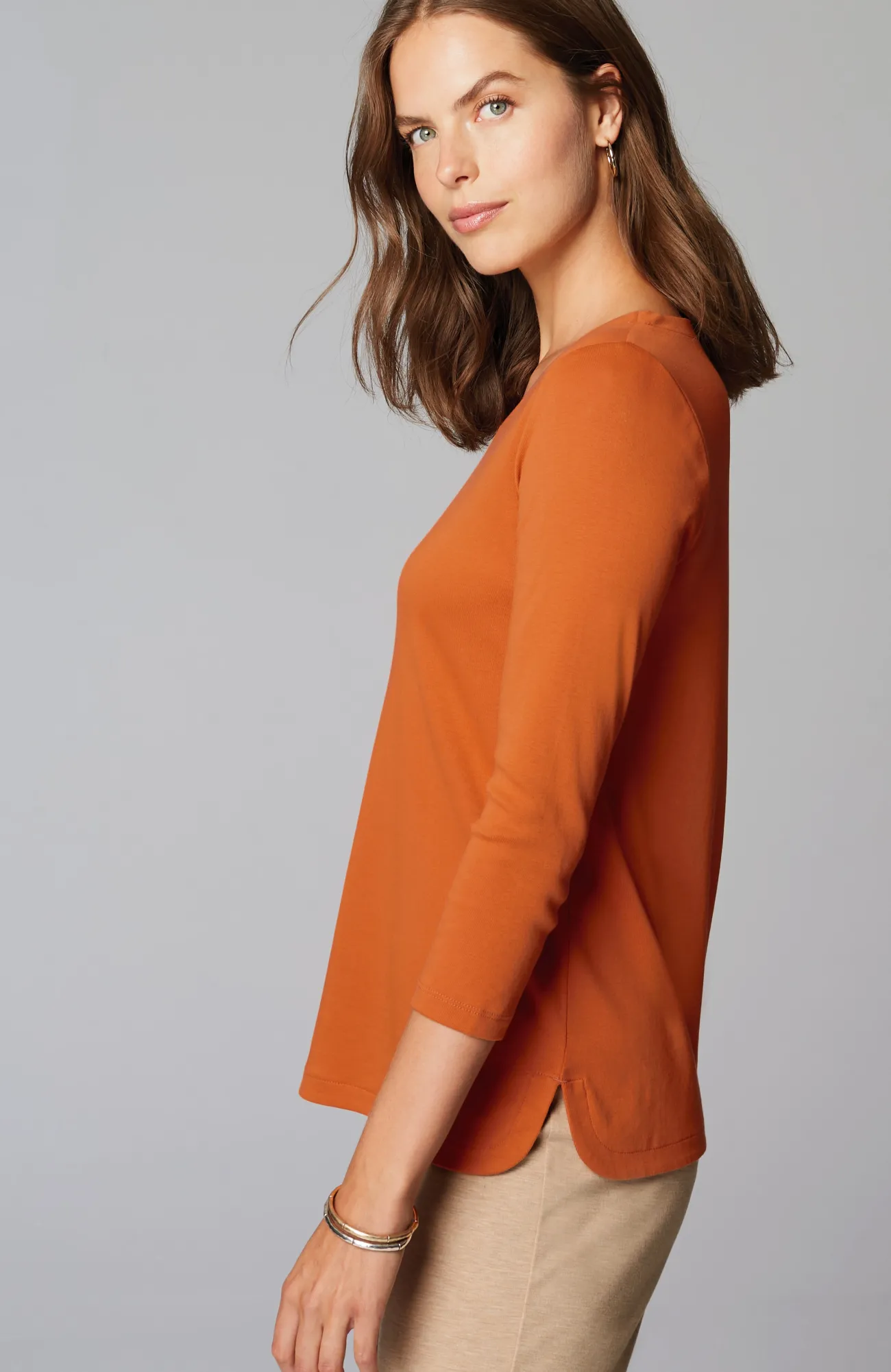 J.Jill Pima 3/4-Sleeve V-Neck Tee Cheap