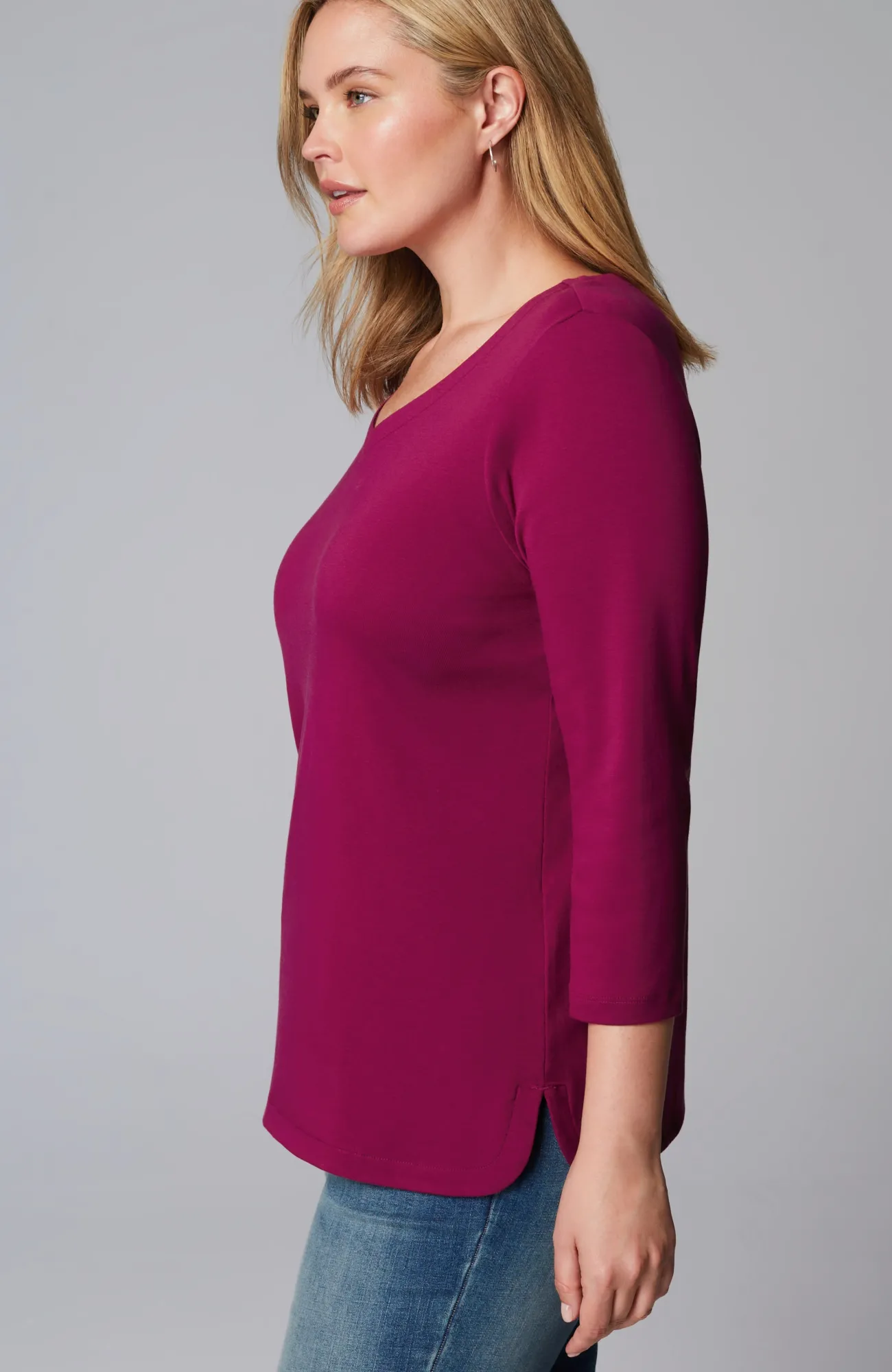 J.Jill Pima 3/4-Sleeve V-Neck Tee Cheap