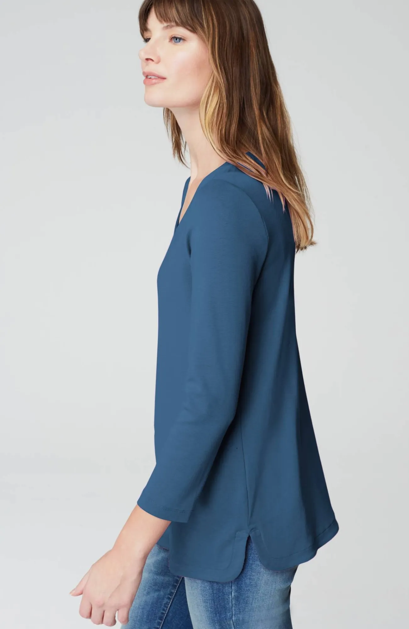 J.Jill Pima 3/4-Sleeve V-Neck Tee Cheap