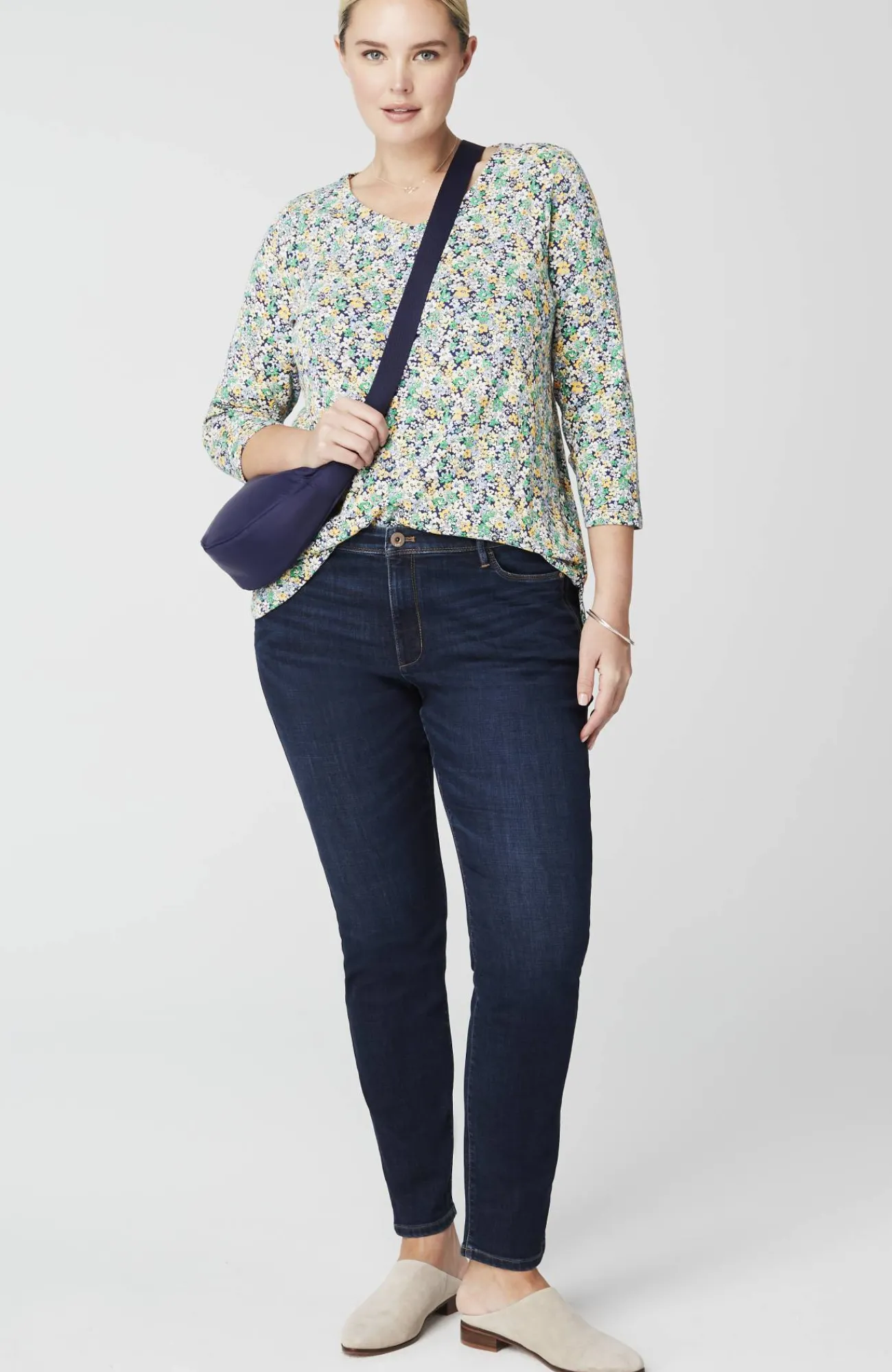 J.Jill Pima 3/4-Sleeve V-Neck Tee Cheap