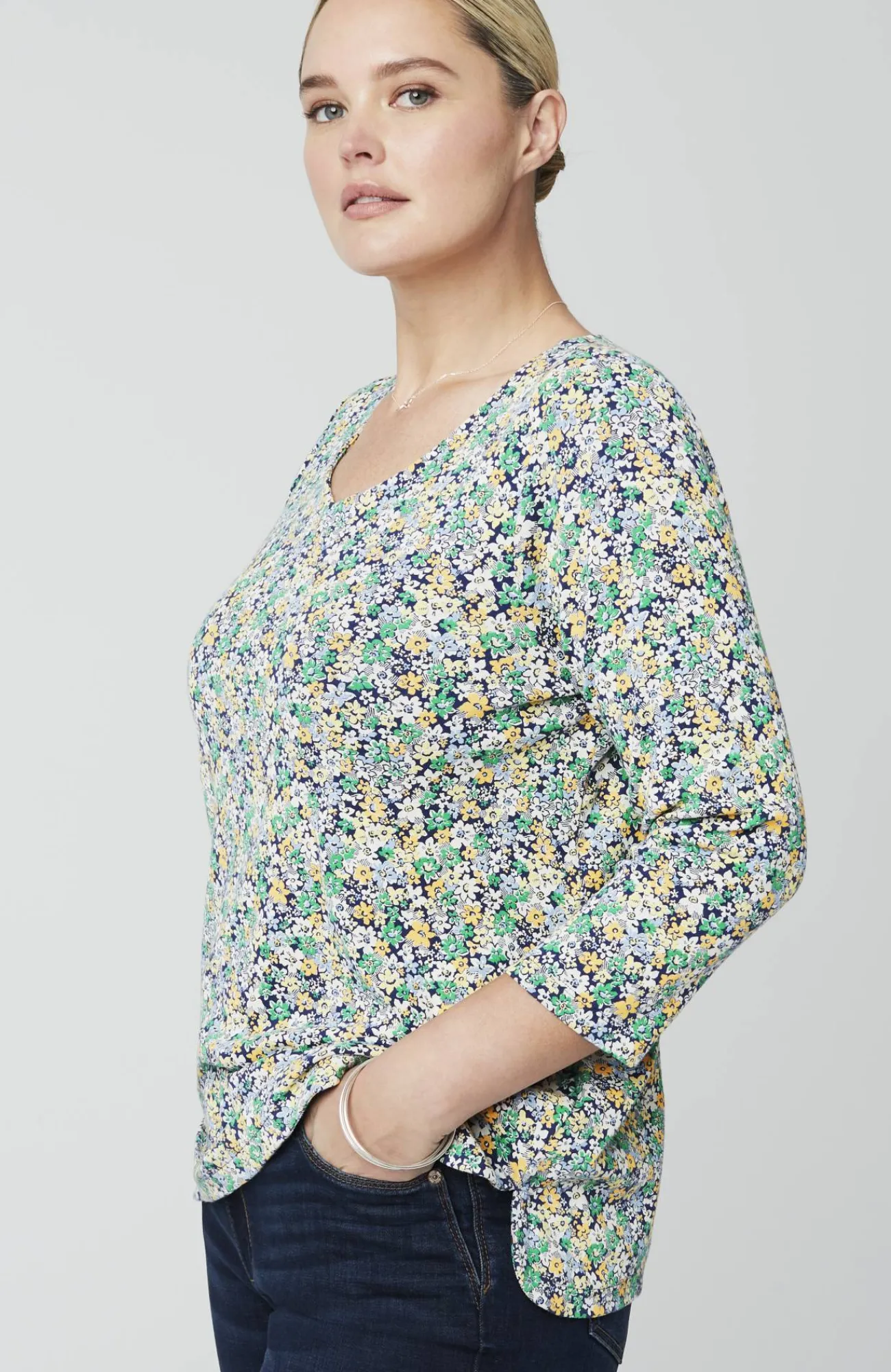 J.Jill Pima 3/4-Sleeve V-Neck Tee Cheap