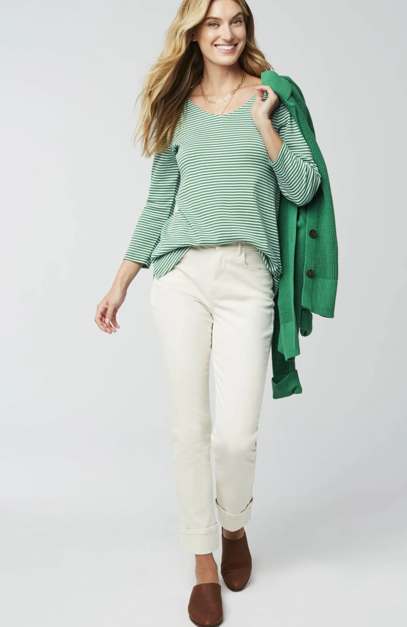 J.Jill Pima 3/4-Sleeve V-Neck Tee Cheap