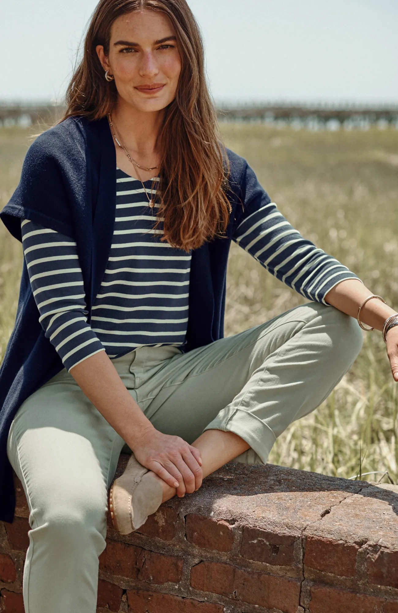 J.Jill Pima 3/4-Sleeve V-Neck Tee Cheap