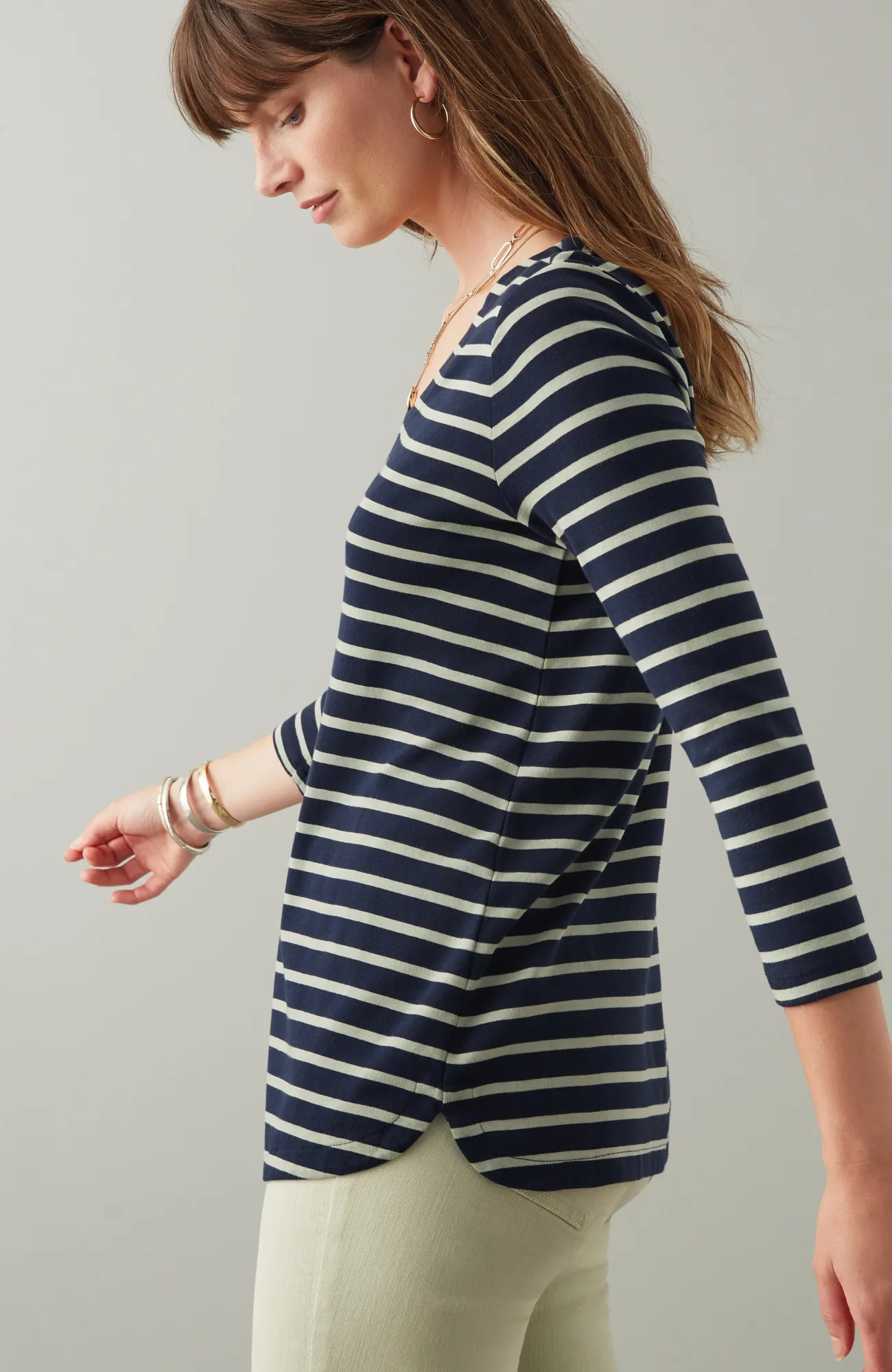 J.Jill Pima 3/4-Sleeve V-Neck Tee Cheap