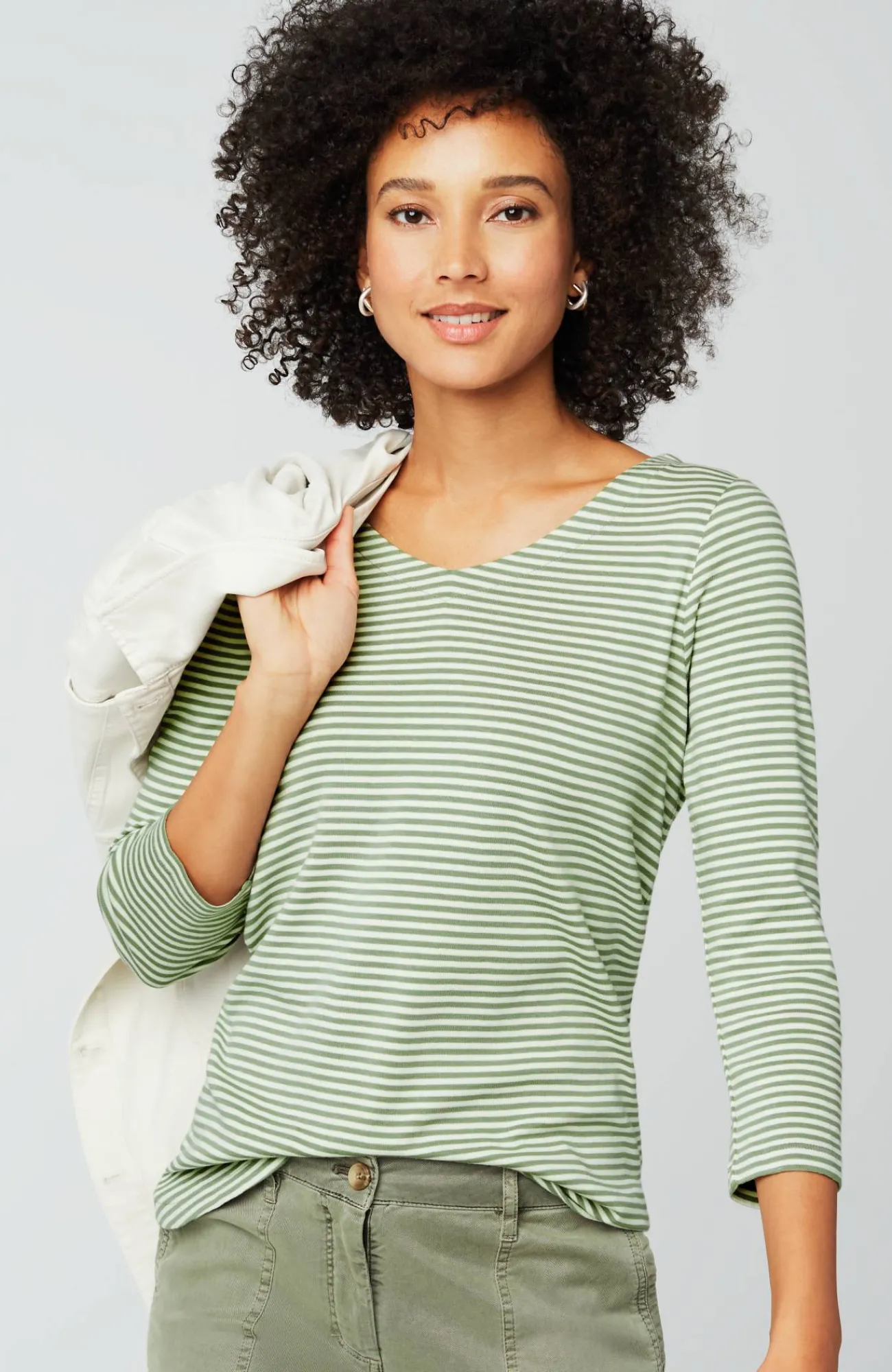 J.Jill Pima 3/4-Sleeve V-Neck Tee Cheap