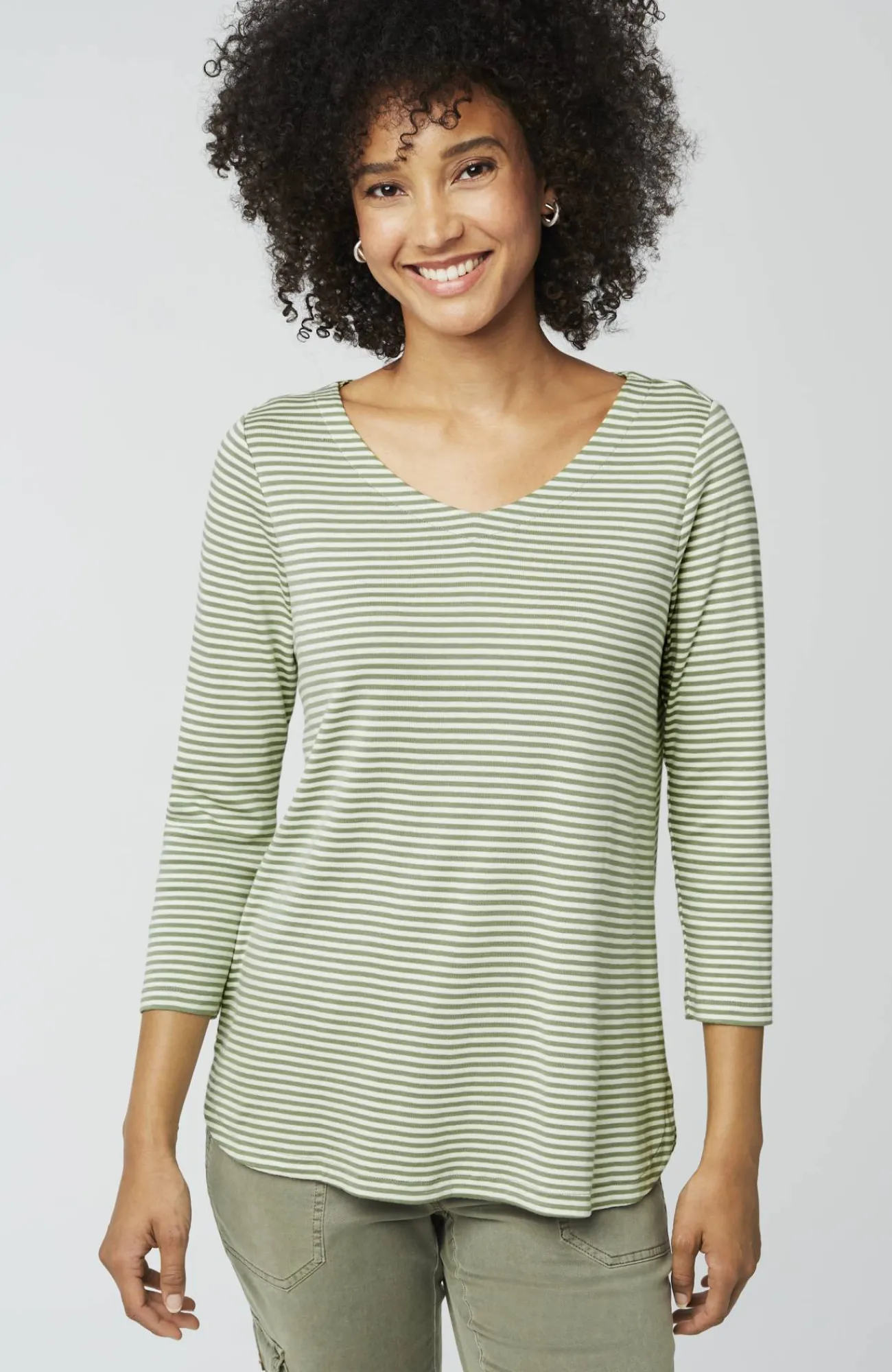 J.Jill Pima 3/4-Sleeve V-Neck Tee Cheap