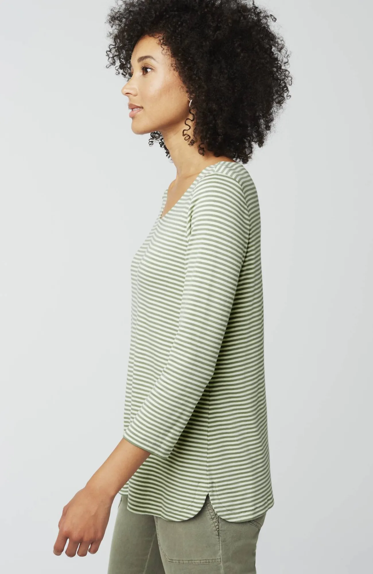 J.Jill Pima 3/4-Sleeve V-Neck Tee Cheap