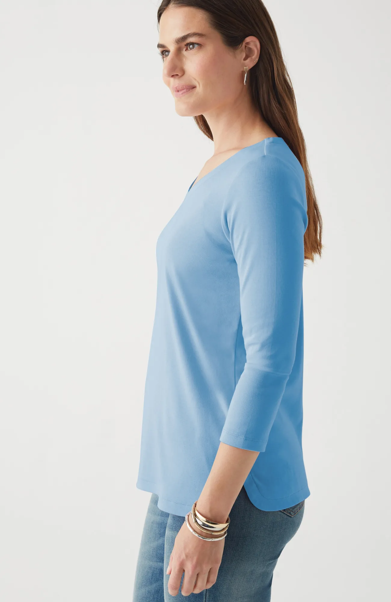 J.Jill Pima 3/4-Sleeve V-Neck Tee Cheap